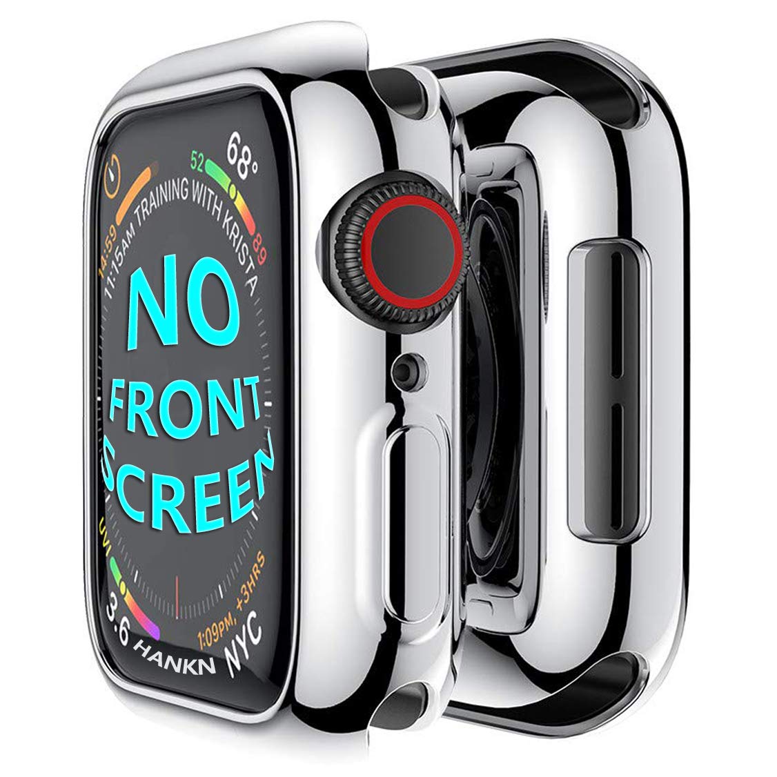 Hankn Case For Apple Watch Series 9 8 7 41Mm / Series 4 5 6 Se 40Mm, Soft Tpu Plated Shockproof Iwatch Shell Cover Bumper [No Fr