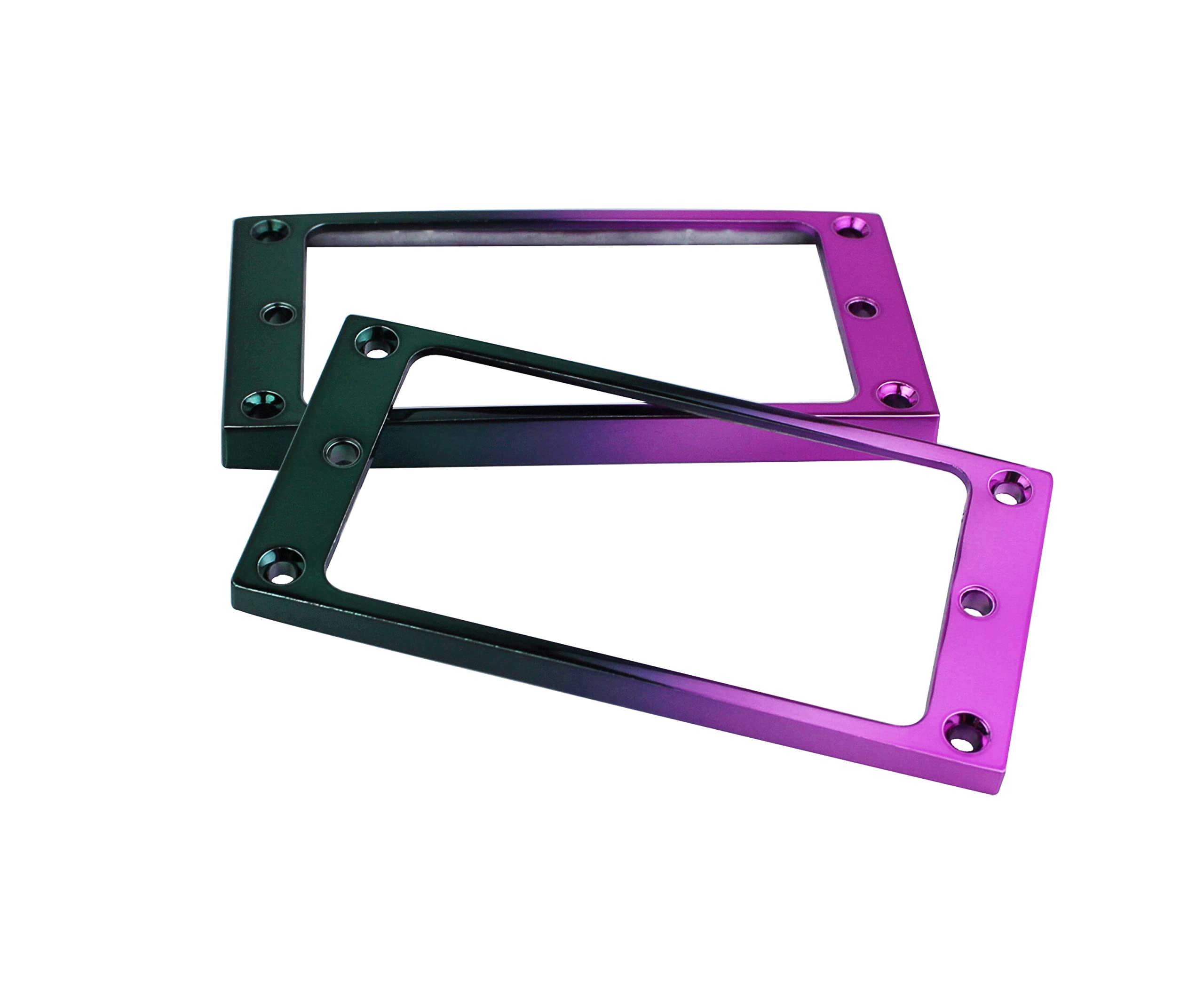 Guyker Flat Metal Humbucker Pickup Mounting Ring Set   Bridge Neck Pickups Cover Frame Replacement Part For Electric Guitar Or P