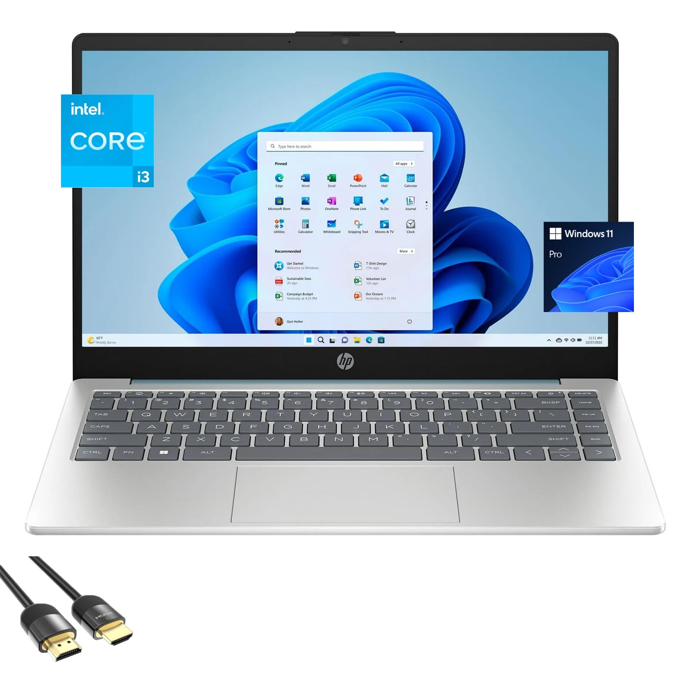 Hp Laptop For Business & Student, 14'' Hd Anti Glare Display, 8-Core I3-N305 (Up To 3.80 Ghz), 32Gb Ram, 2Tb Pcle Ssd, Wifi 6, L