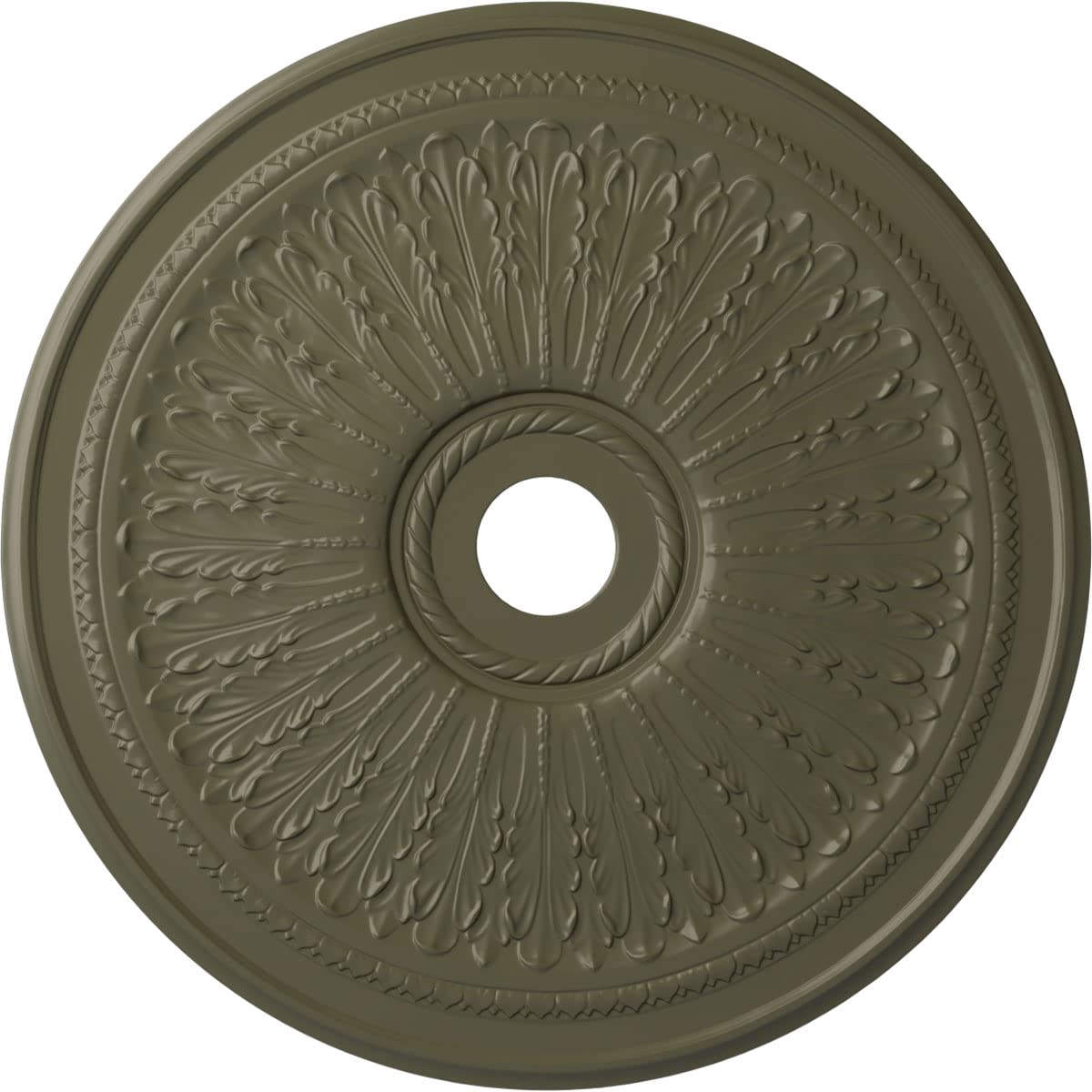 Ekena Millwork CM29OAPTF - 29 1/8OD x 3 5/8ID x 1P Oak leaf Ceiling Medallion (Fits Canopies up to 6 1/4) - Ceiling Medallion, P
