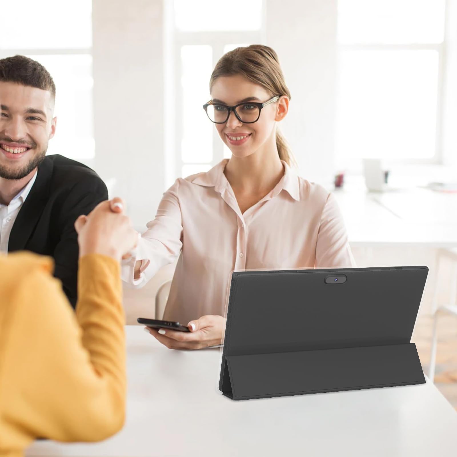 Tablet 2 In 1 6Gb+64Gb Tablet, 10 Inch Android 13 Tablet Set, Tablets With Keyboard Case Mouse Stylus Screen Flim, Ddr4 5G Wi Fi