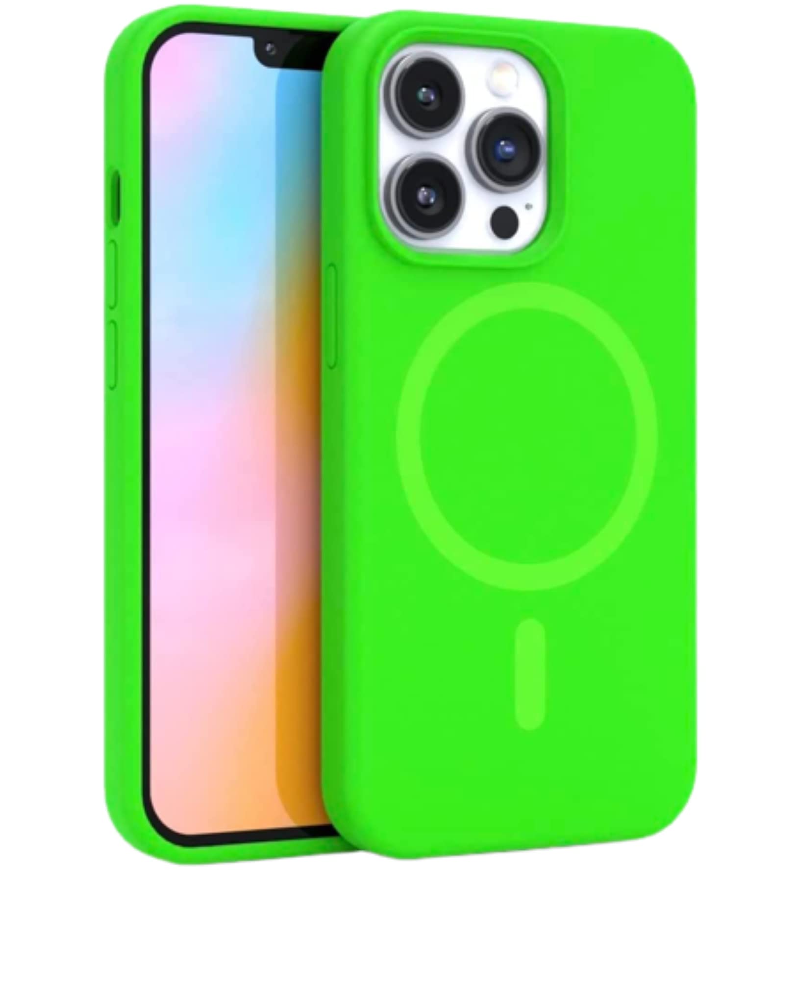 Felony Case   Stylish Neon Green Phone Cover For Iphone 13 Pro, Compatible With Magsafe   360    Shockproof Protective Cases Des