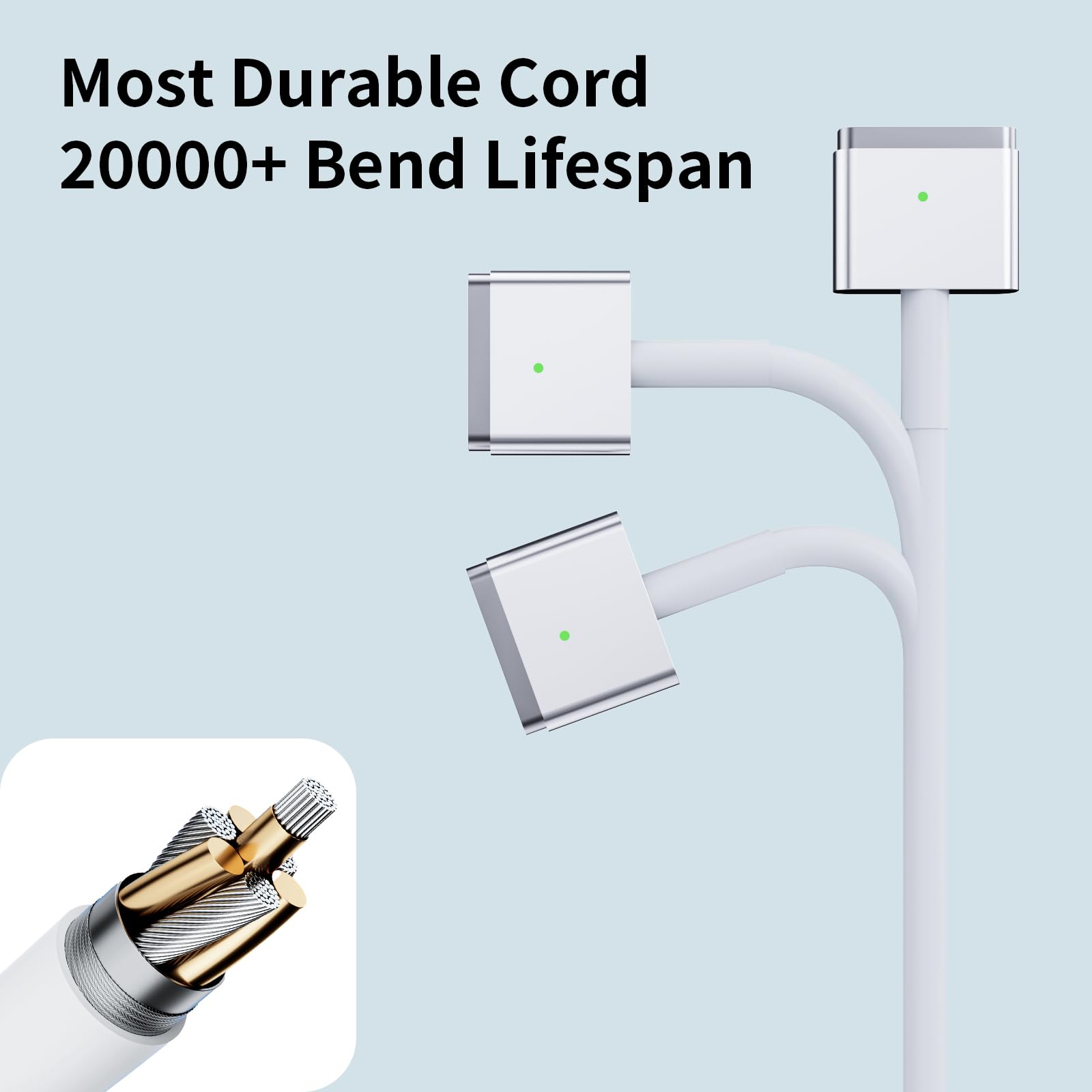 Mac Book Air Charger,Replacement For Mac Air Ac 45W Power T Tip Shape Connector, For Mac Book Air 11 Inch And 13 Inch(Between 20