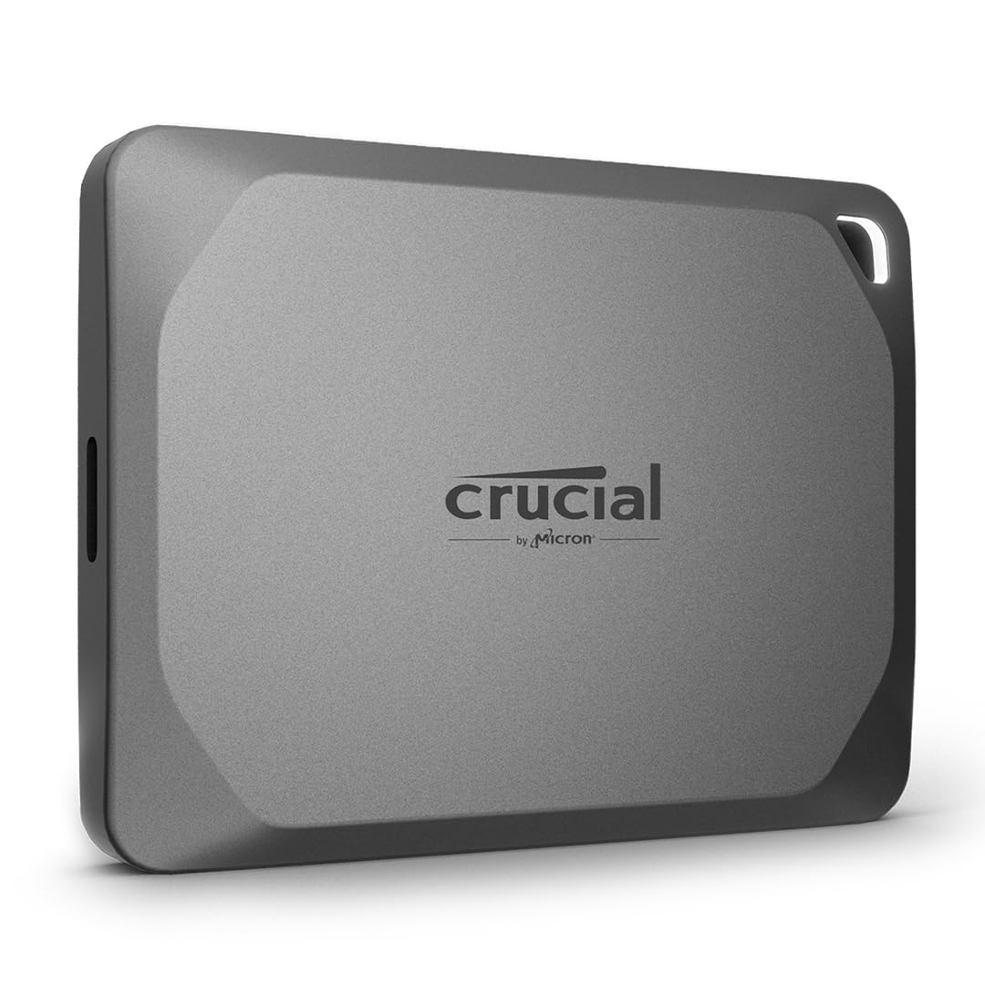 Crucial X9 Pro 4TB Portable SSD, Up to 1050MB/s Read & Write, 3.2 USB-C, External Solid State Drive, Durable Storage for PC and 