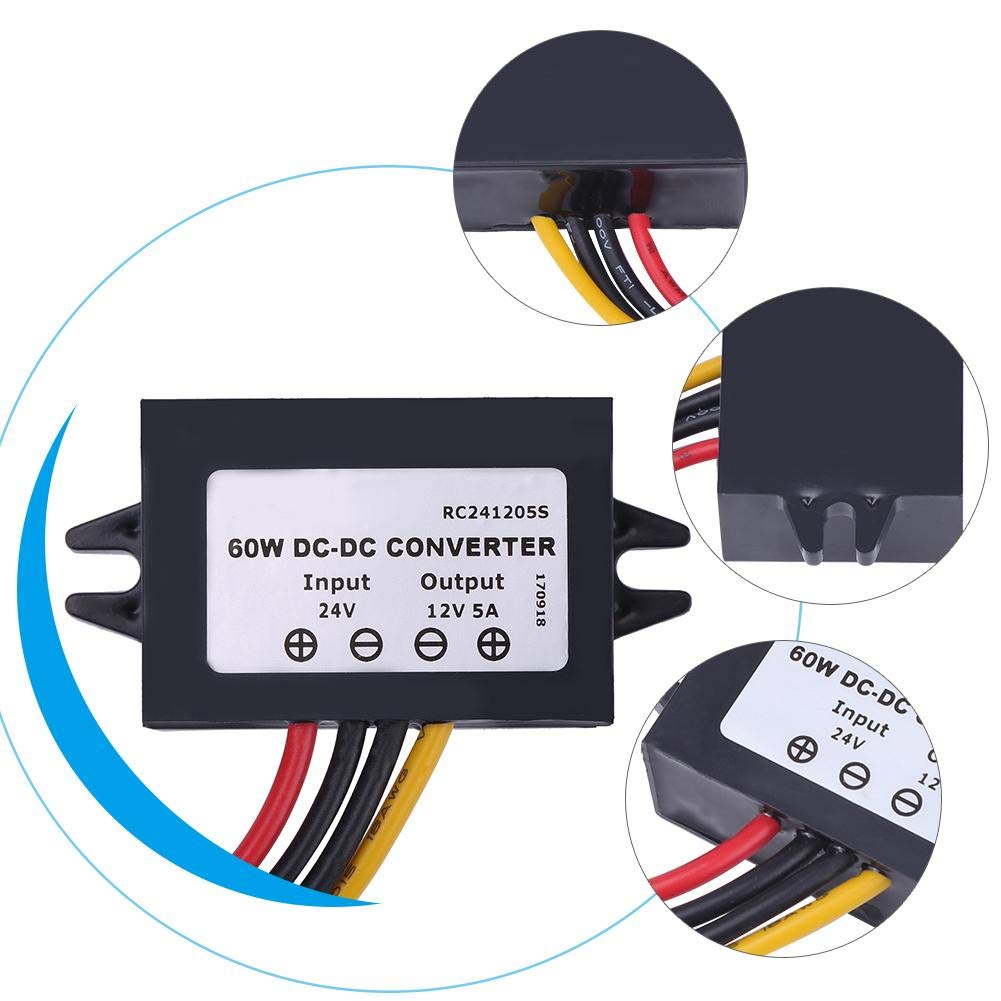 Dc Dc Step Down Converter, 24Vdc To 12Vdc High Power Step Down Voltage Regulator, Mini Power Converter Module For Car Vehicles,