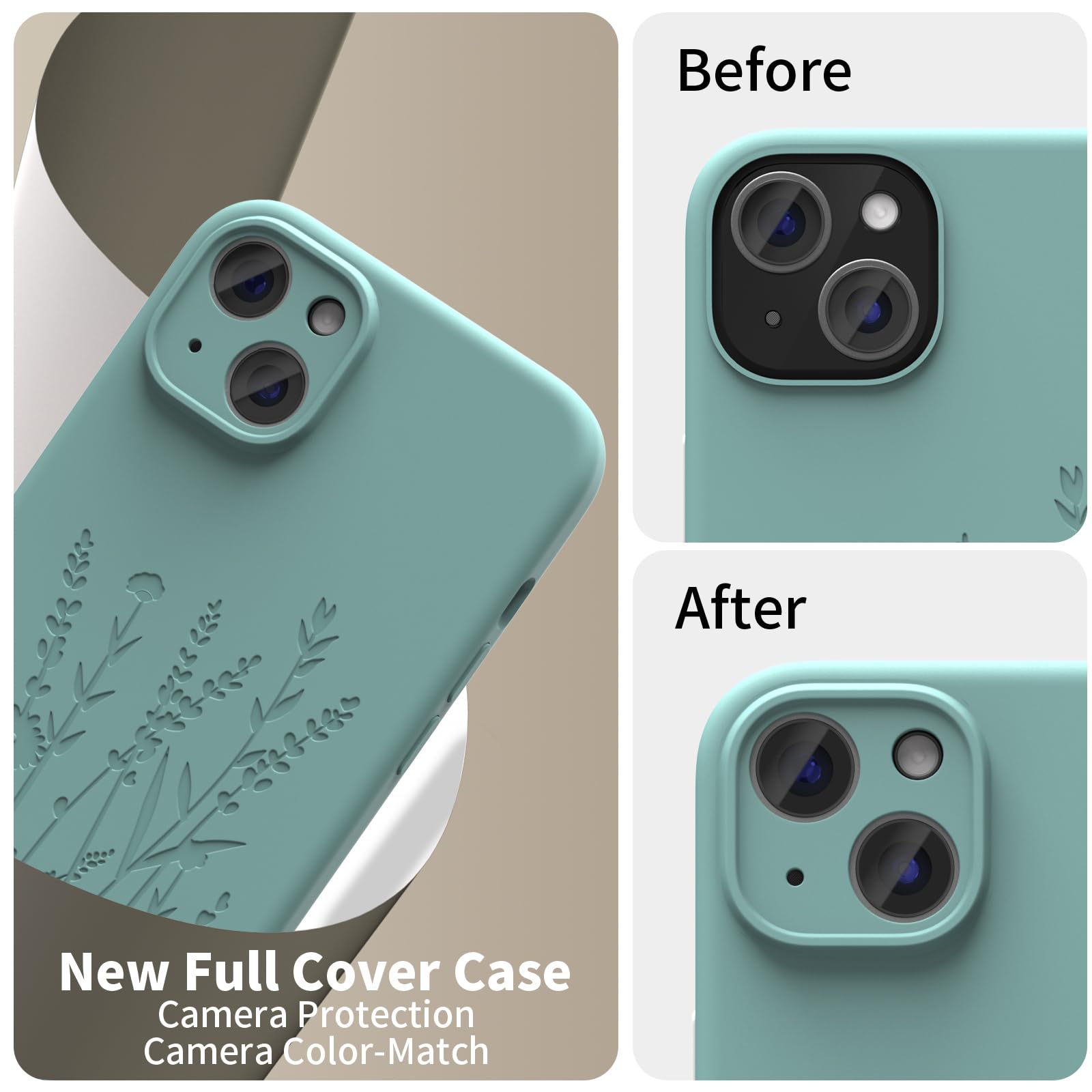 Oaoa Magnetic Silicone Case Compatible With Iphone 15 Case, Built In Magnets, Compatible With Magsafe, Engraved Liquid Silicone