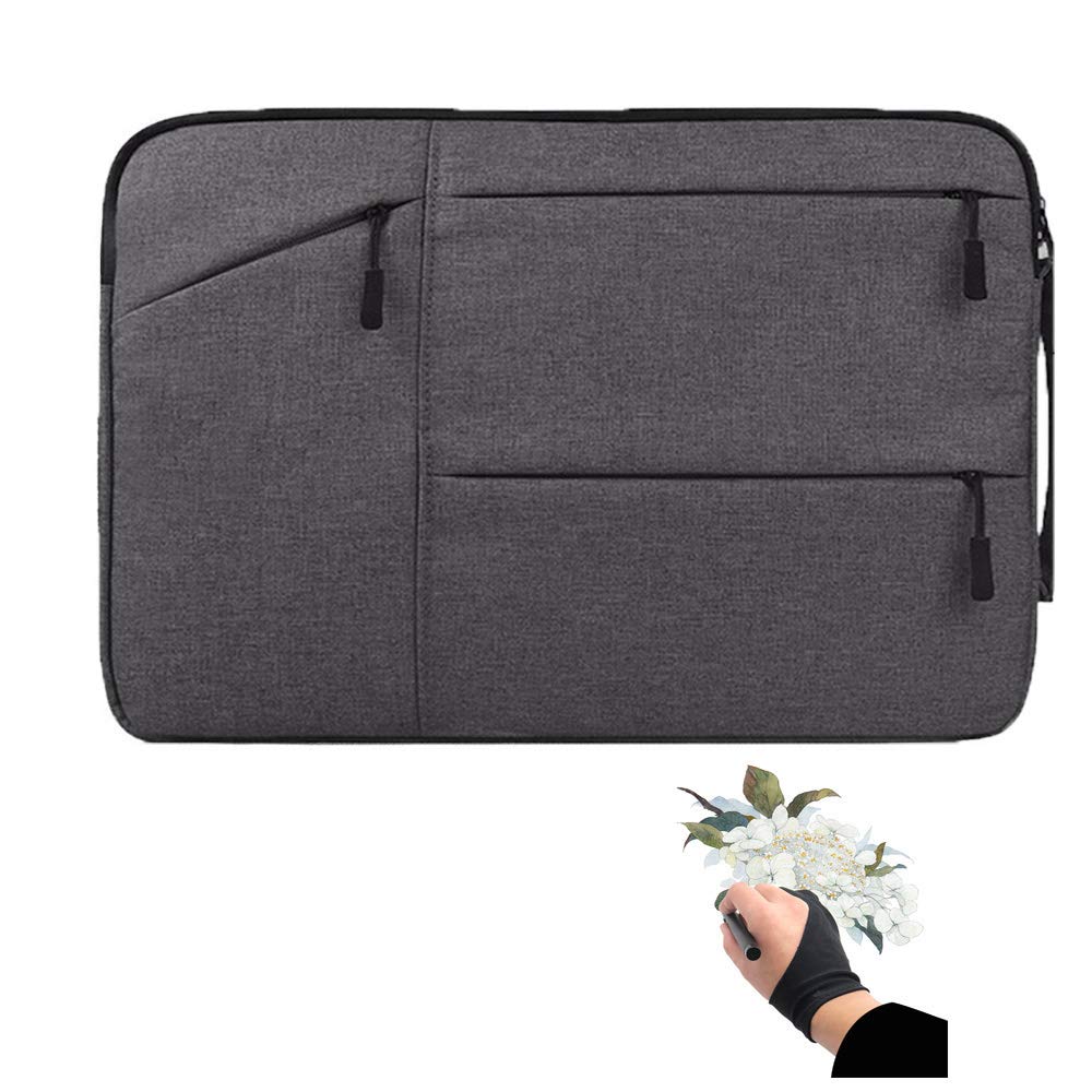 Drawing Tablet Case Carrying Bag With Artist Glove Graphics Tablet Sleeve Protective Bag For Huion H610 Pro, Hs610, Xp Pen Deco