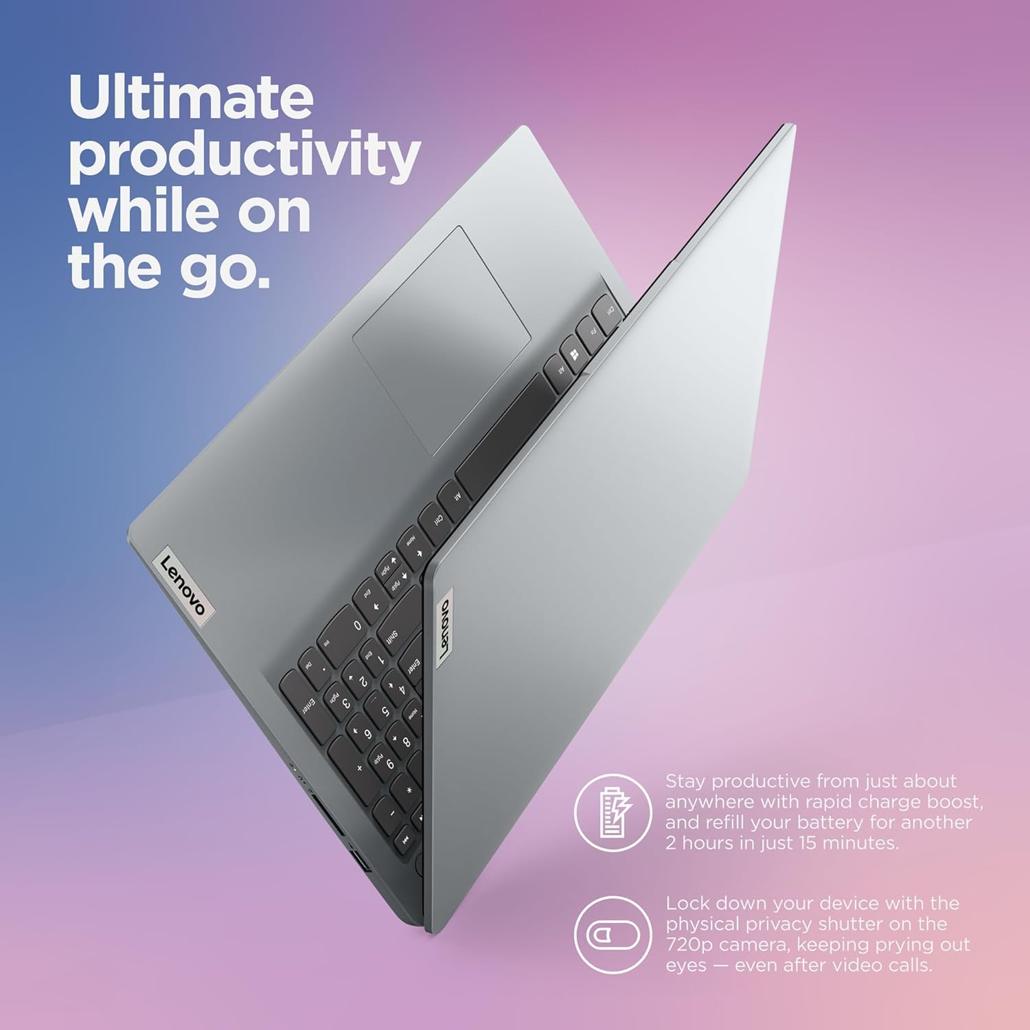 Lenovo Ideapad 1 Student Laptop, Intel Dual Core Processor, 8Gb Ram, 128Gb Ssd + 128Gb Emmc, 15.6'' Fhd Display, 1 Year Office 3