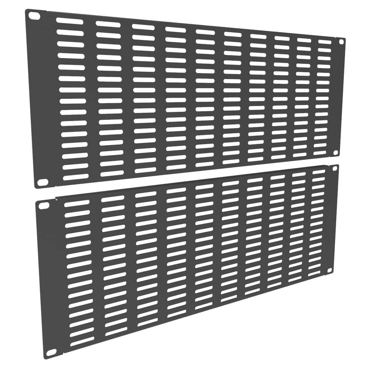 Qiaoyoubang 2 Pack Of 4U Vented Blank Panel   Metal Rack Mount Filler Panel For 19In Server Rack Cabinet Or Enclosure, Black (4U