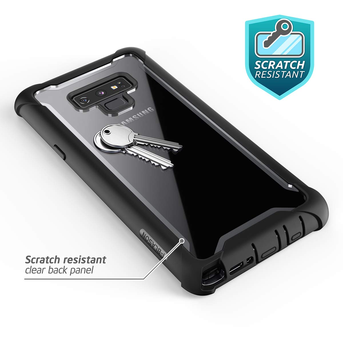 I Blason Ares Designed For Galaxy Note 9 Case, Full Body Rugged Clear Bumper Case With Built In Screen Protector For Galaxy Note