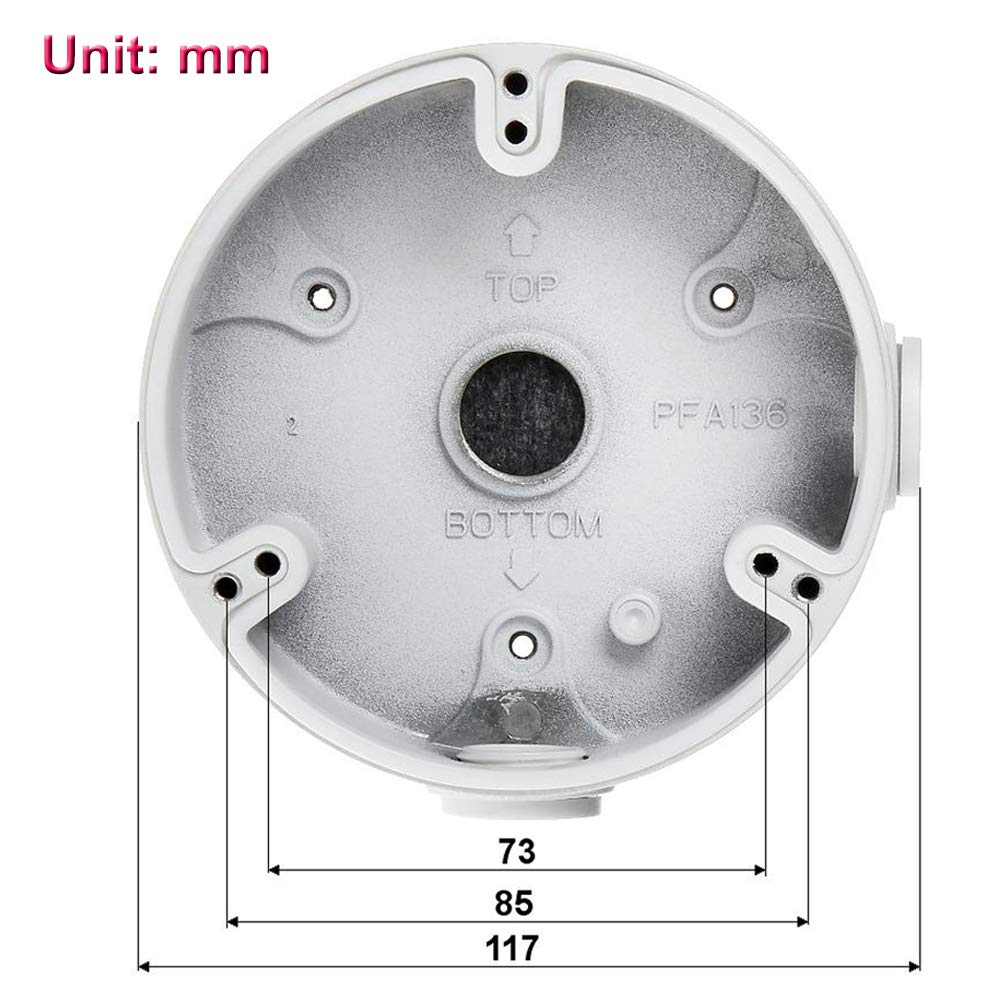 Pfa136 Junction Box For Dome Ip Camera Ipc Hdw4433C A, Ipc Hdw4431C A, Ipc Hdbw1431E, Ipc Hdbw4831E Ase