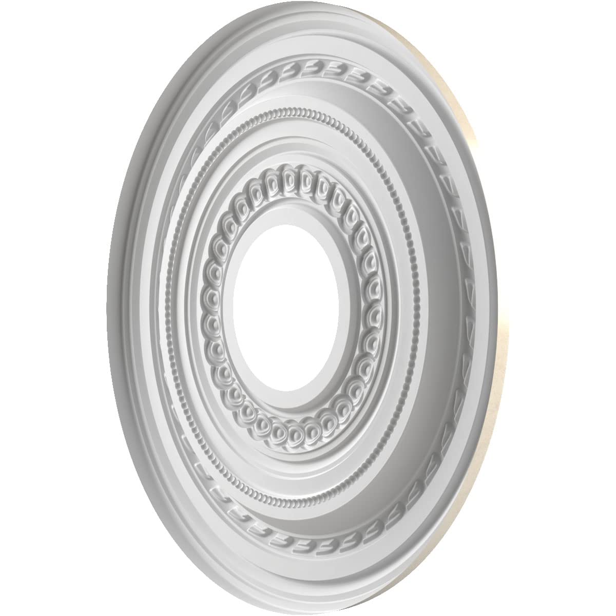 Ekena Millwork Cmp13Coepe Cole Thermoformed Pvc Ceiling Medallion (Fits Canopies Up To 4 1/4), 13Od X 3 1/2Id X 3/4P, Universal