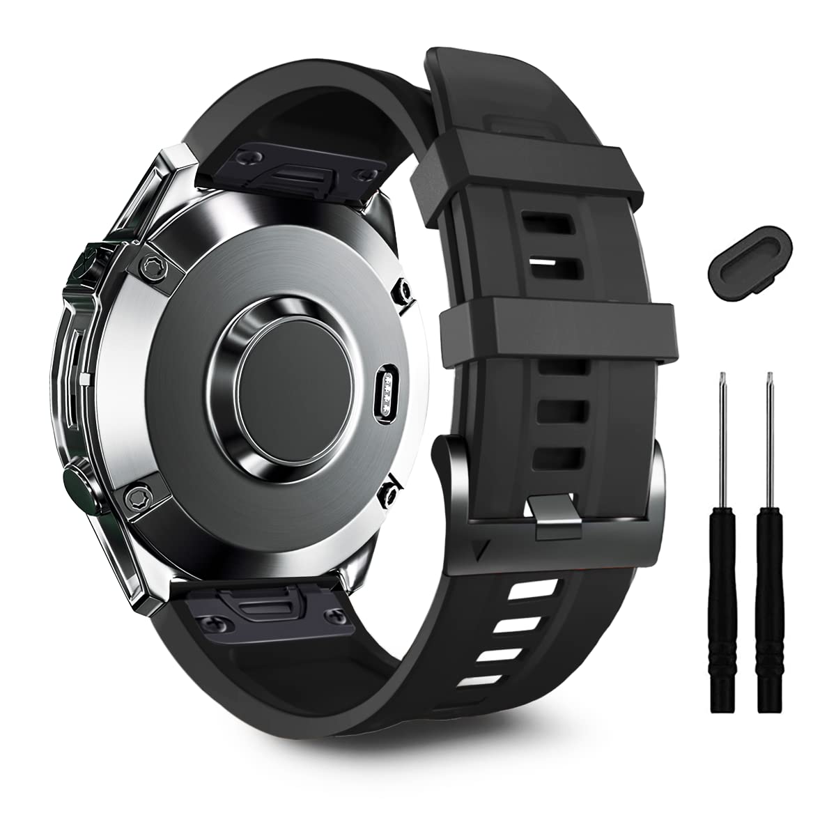 Compatible With Garmin Fenix 7 Pro/Fenix 7/Forerunner 965 Watch Band, 22Mm Silicone Sport Straps For Garmin Forerunner 955/945/9