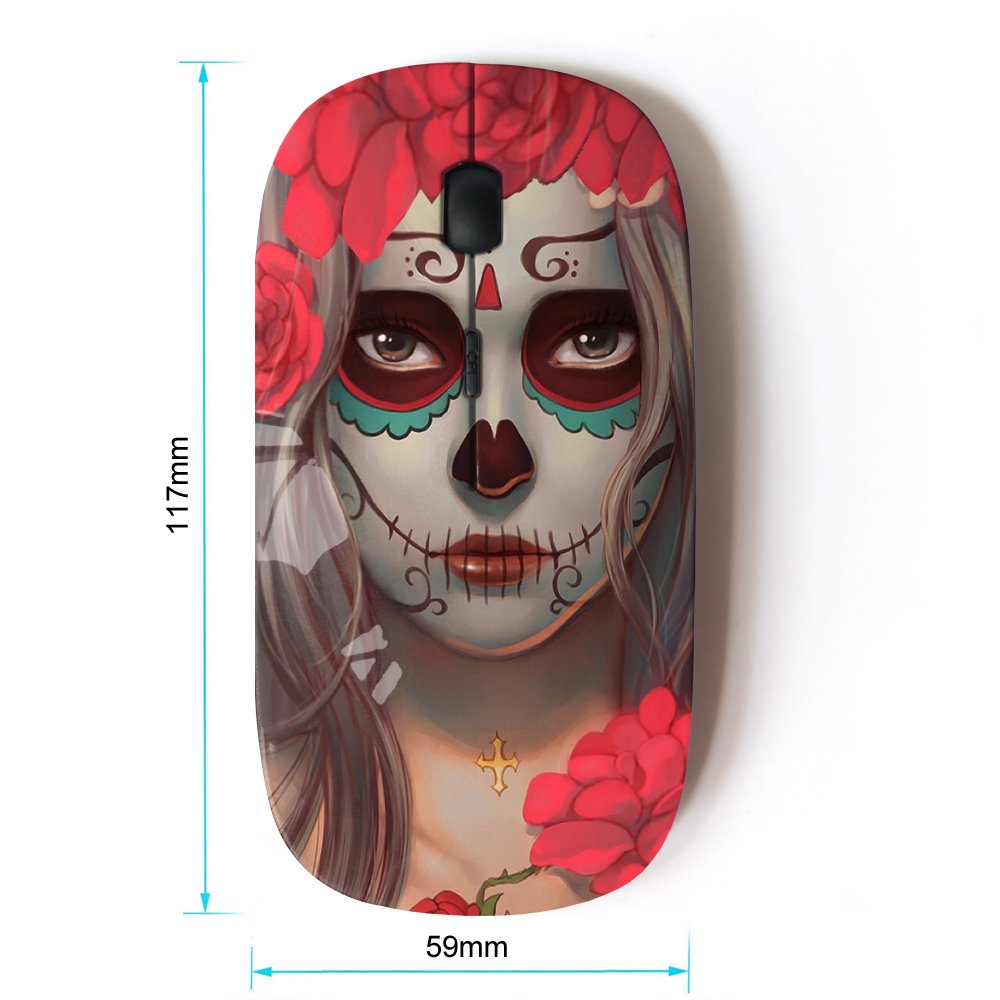 Koolmouse [ Optical 2.4G Wireless Mouse [ Candy Skull Woman Pink Pretty ]