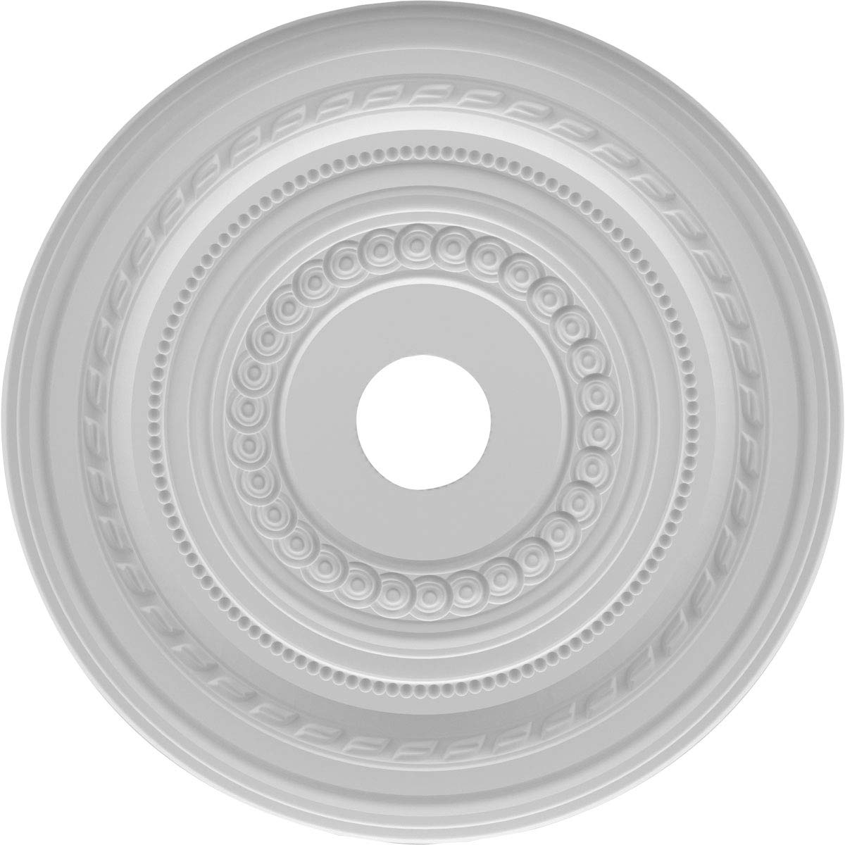 Ekena Millwork Cmp22Co Cole Thermoformed Pvc Ceiling Medallion (Fits Canopies Up To 6''), 22''Od X 3 1/2''Id X 1''P