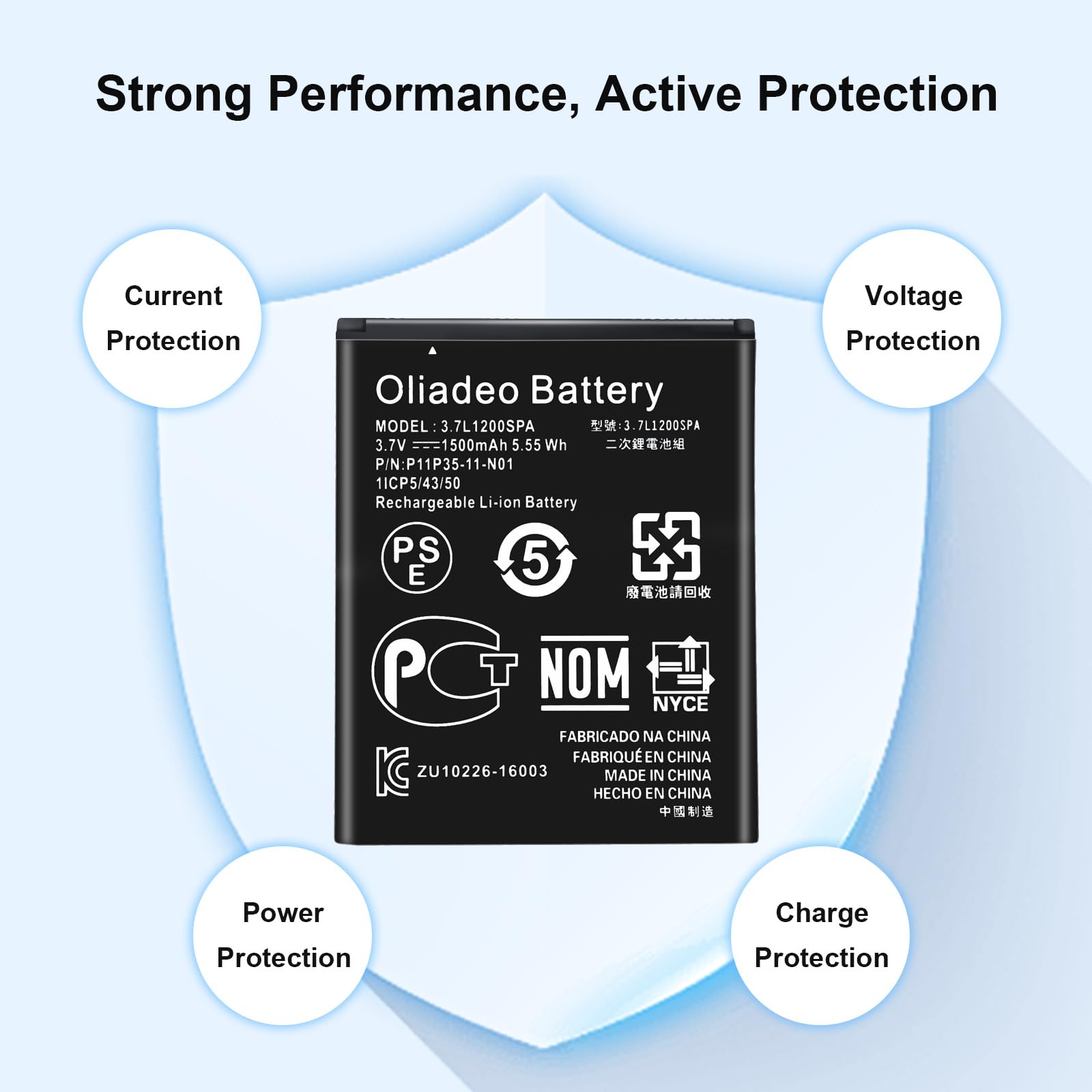 Oliadeo Ti 84 Plus Ce Battery   Replacement For Texas Instruments Ti 84 Plus Ce Battery   Part No 3.7L1200Spa, P11P35 11 N01 3.7