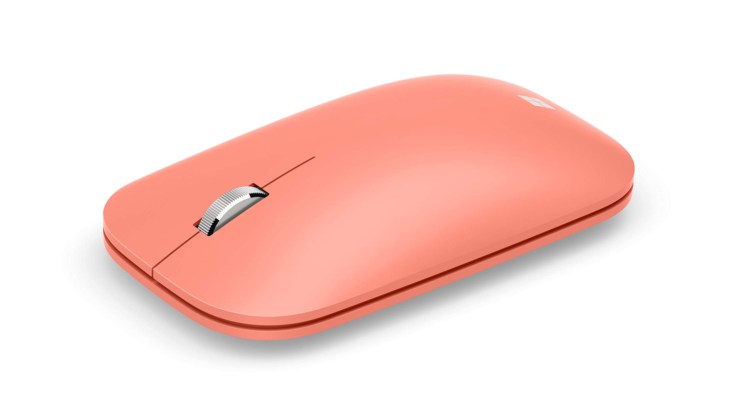 Microsoft Mobile Mouse   Peach. Comfortable Right/Left Hand Use With Metal Scroll Wheel, Wireless, Bluetooth For Pc/Laptop/Deskt
