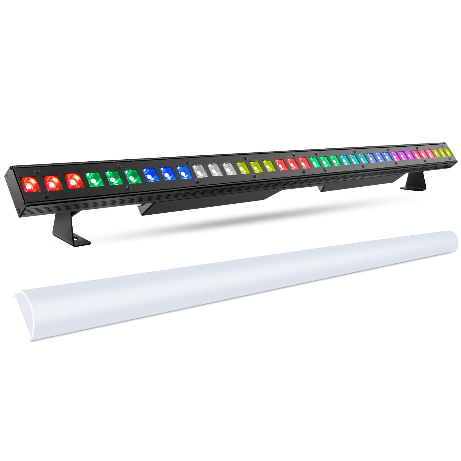 Led Stage Wash Light Bar   Oppsk 120W 36Leds Rgbw Dmx Light Bar With Detachable Cover Chasing Function 41 Static Colors & 56 Sho