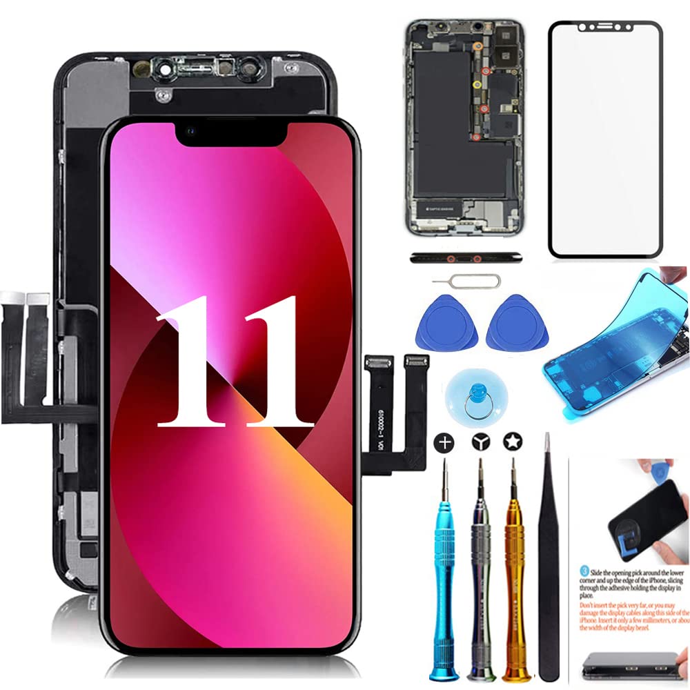 Screen Replacement Compatible For Iphone 11 Screen Replacement 6.1 Inch Lcd Display 3D Touch Digitizer Frame Assembly Full Repai