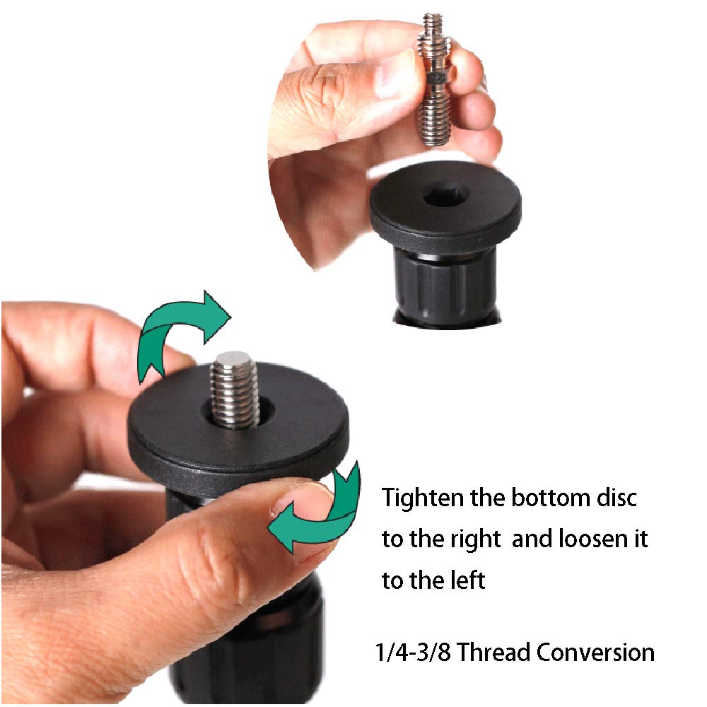 Tripod Center Column Extension Camera Mount Extender Telescopic Rod 3 Section Pole For Monopod Dslr Photo Studio Outdoor Macro S