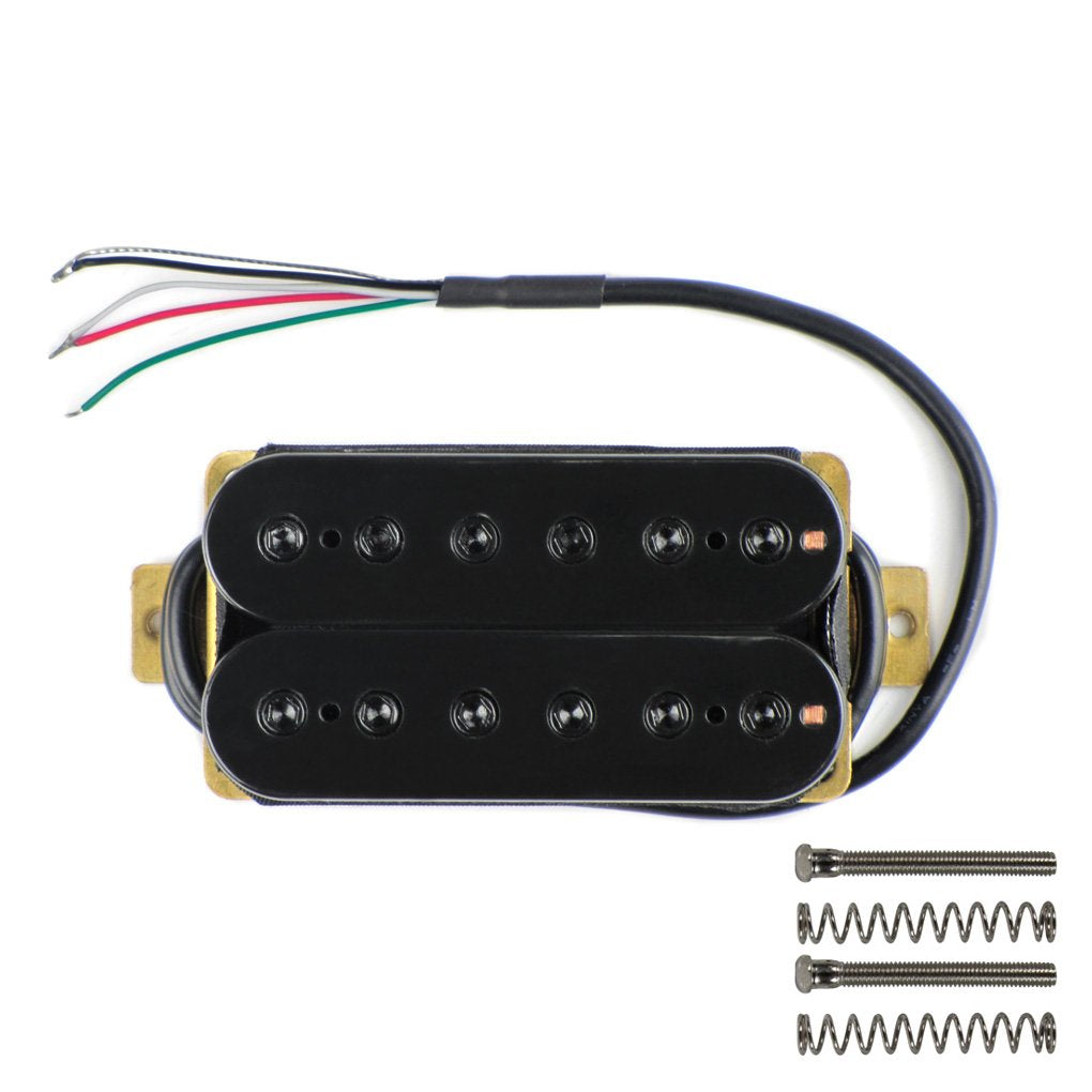 Fleor Bridge Pickup Ceramic Double Coil Humbucker Pickups For Electric Guitar Pickup-Black