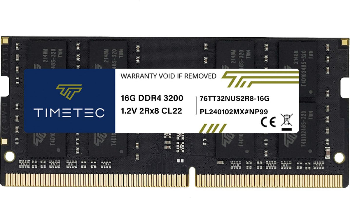 Timetec 16Gb Ddr4 3200Mhz (Or 2933Mhz Or 2666Mhz) Pc4-25600 Non-Ecc Unbuffered 1.2V Cl22 2Rx8 Dual Rank 260 Pin Sodimm Laptop Notebook Pc Computer Memory Ram Module Upgrade