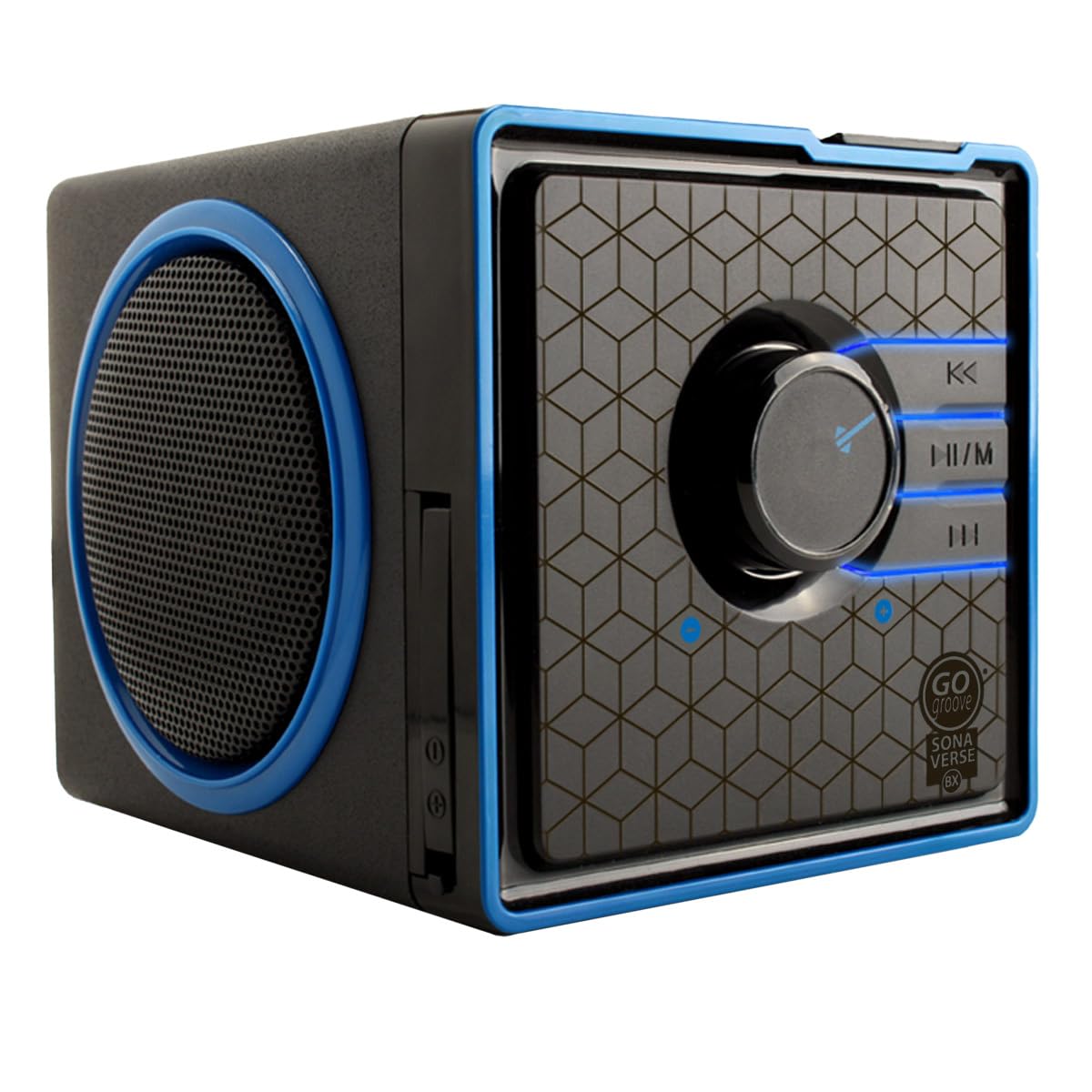GOgroove SonaVERSE BX Wired Portable Speaker with USB Music Player  Cube Speaker with USB Flash Drive MP3 Input, 3.5mm AUX Port