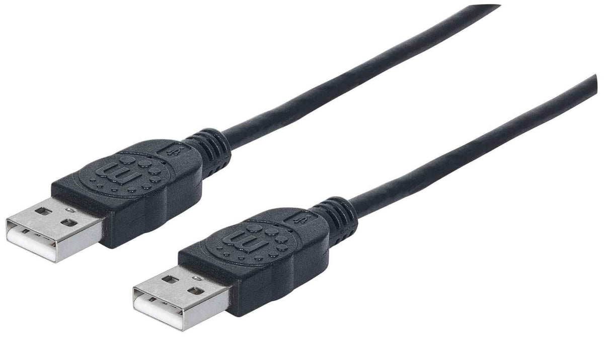Manhattan 353885 Hi Speed Usb A Device Cable, Usb 2.0, Type A Male To Type A Male, 480 Mbps, 0.5 M (1.5 Ft.), Black
