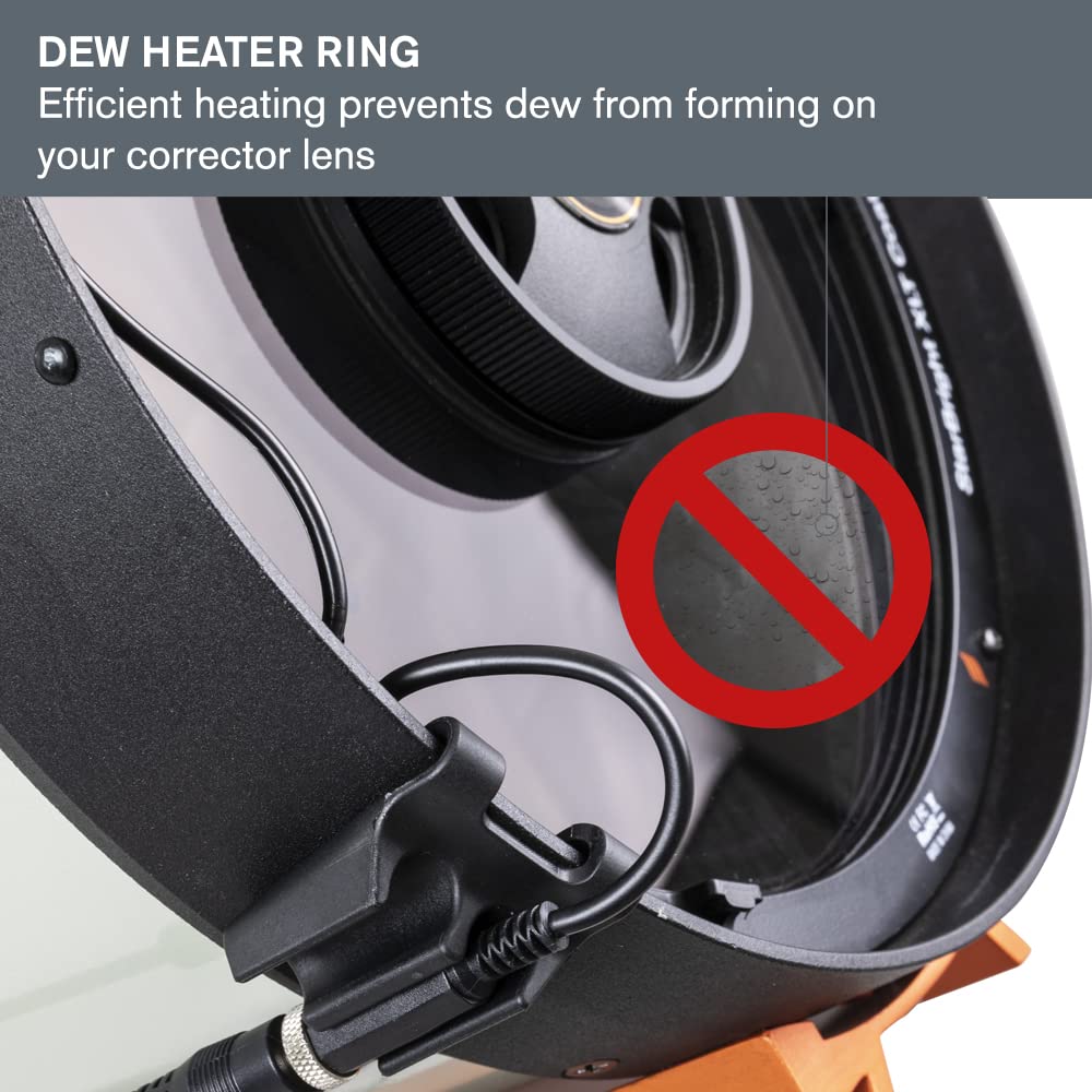 Celestron   Dew Heater Ring   Aluminum Dew Prevention   Compatible 9.25    Schmidt Cassegrain And Edgehd Telescope Black