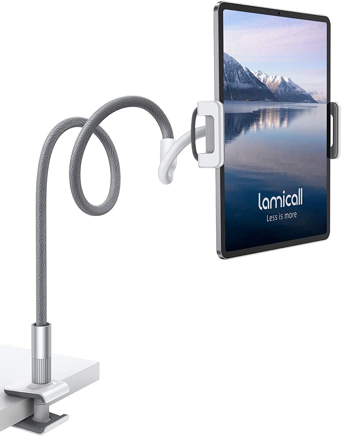 Lamicall Gooseneck Tablet Holder, Tablet Stand : Flexible Arm Clip Tablet Mount Compatible With Ipad Mini Pro Air, Switch, Galax