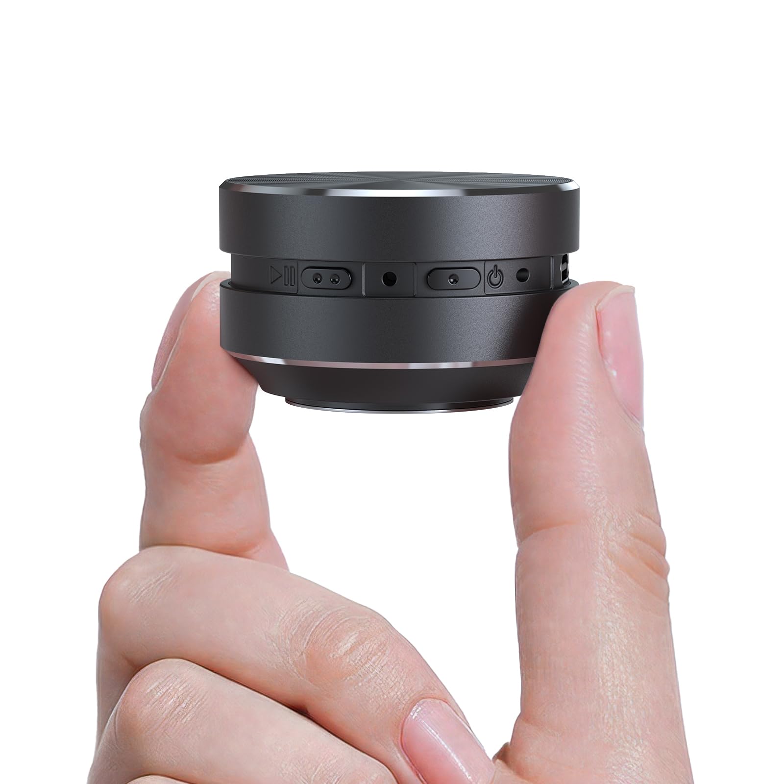 Docooler Bone Conduction Speaker, Mini Bone Conduction Portable Speaker, Small Speaker, Wireless Speaker Stereo Bass Sound Creative Portable Speaker, Built In Mic Sound For Home,Outdoor (Black 1 Pack)