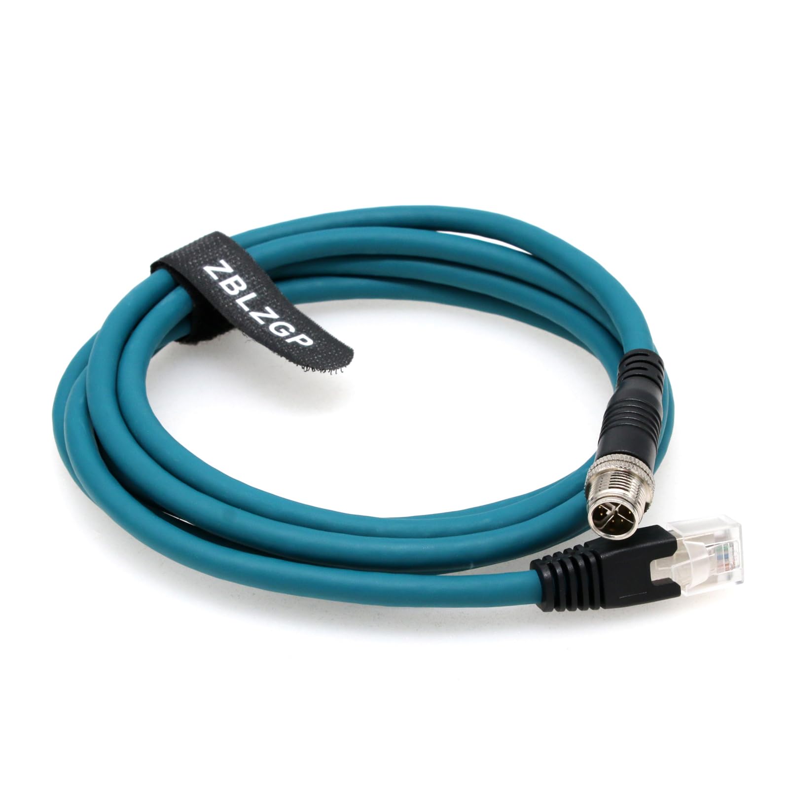 Zblzgp M12 Cat7E Ethernet Shielded Cable 8 Position X Code Male To Rj45 Gigabit Shielded Flexible For Cognex Industrial Camera C