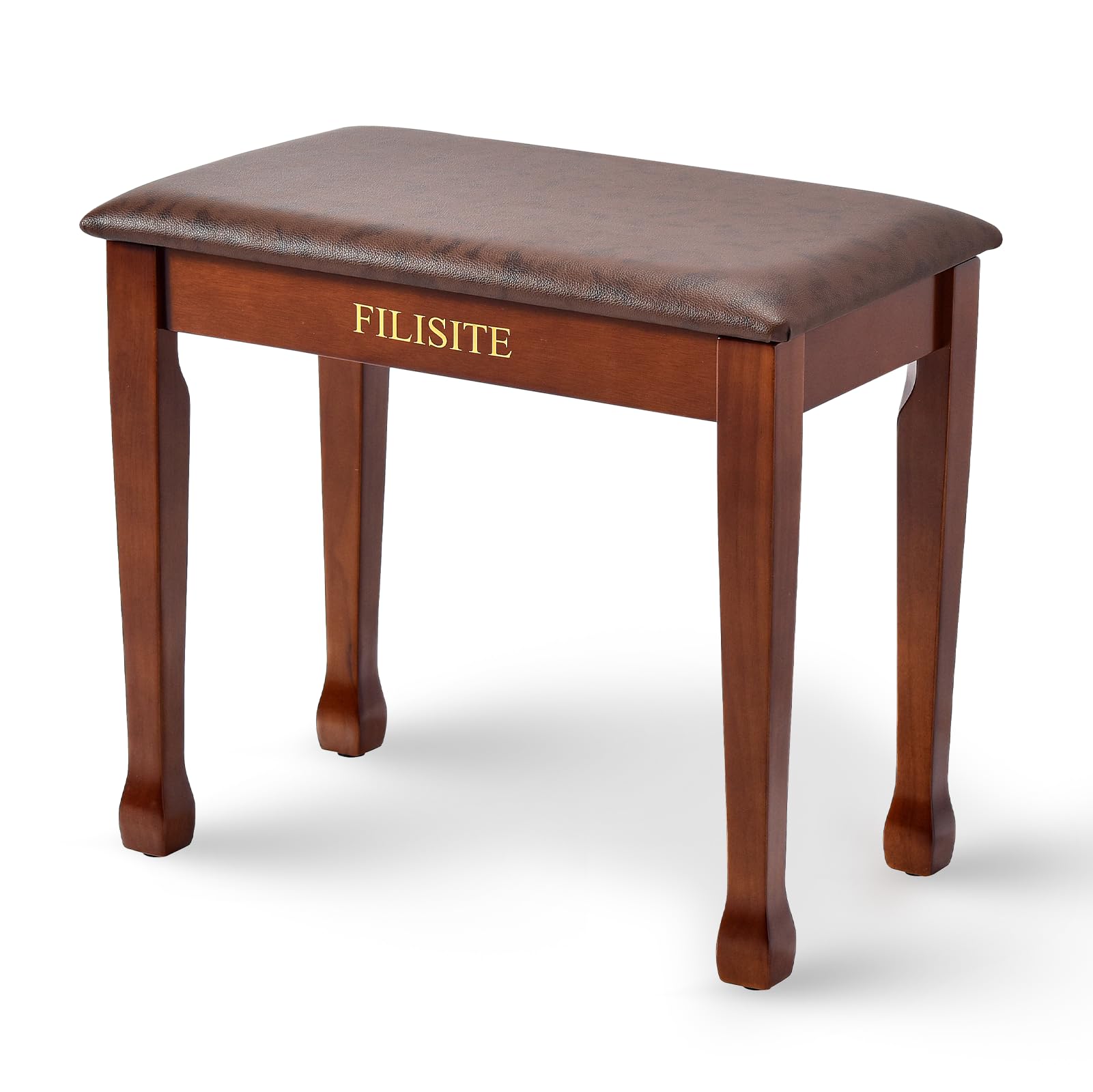 FILISITE Piano Bench with Waterproof Padded Cushion, Makeup Stools for Vanity, Bench for Living Room/Bedroom (Wood)