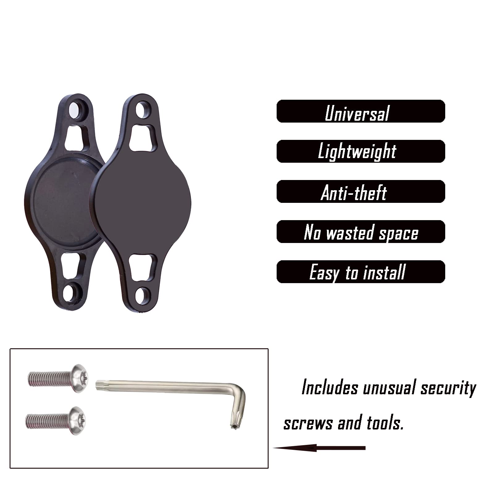 Airtag Bike Mount Hidden With Anti Theft Screws Airtag Bike Holder Case Waterproof Bicycle Gps Tracking Accessories(Black A)