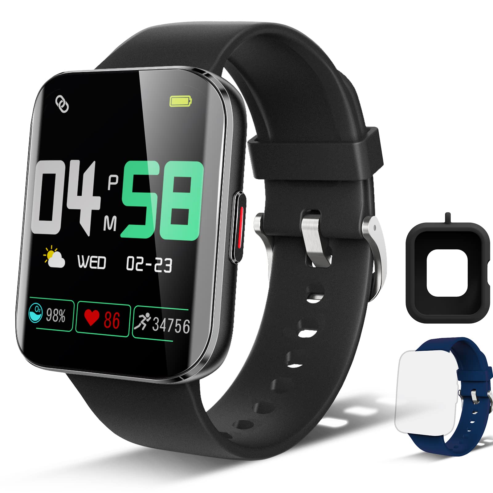 Cattle Herder Smart Watch For Android Phones, Smart Watch For Men Women, 1.69'' Curved Screen Smartwatch Waterproof Fitness Trac