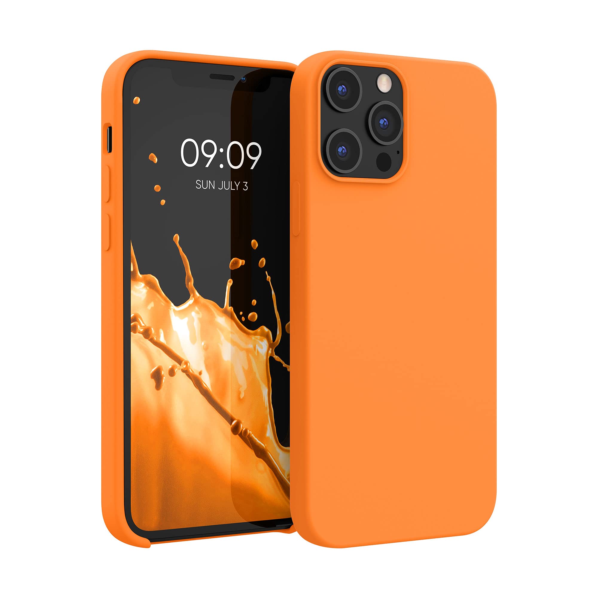 Kwmobile Case Compatible With Apple Iphone 12 Pro Max Case   Tpu Silicone Phone Cover With Soft Finish   Fruity Orange