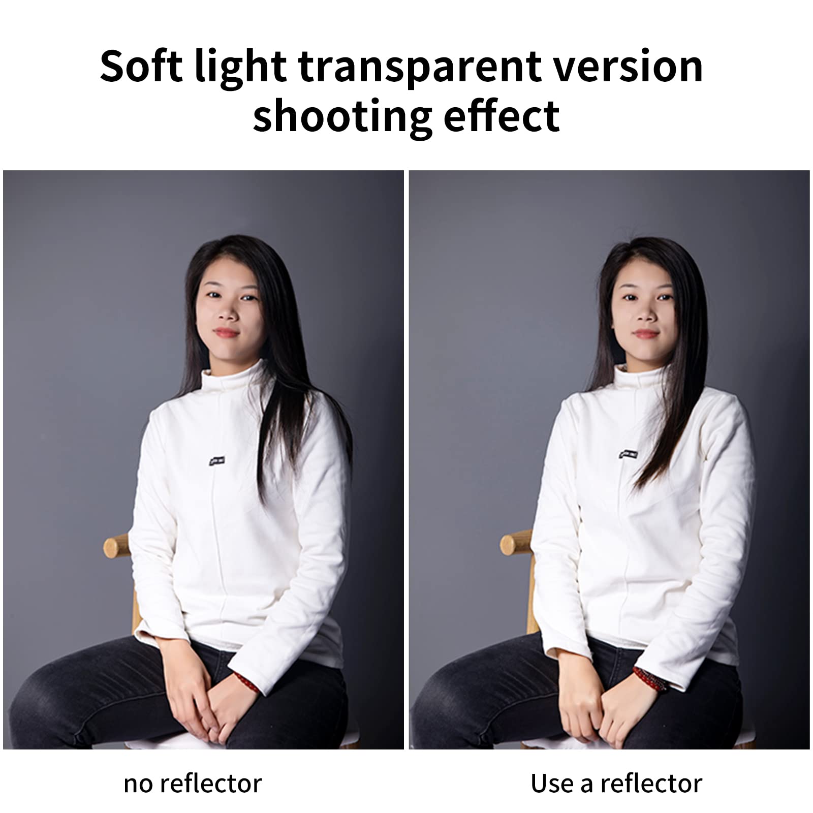 Godox Ub 105S 41.3'' 105Cm Silver Inner Deep Parabolic Reflective Umbrella Photography Studio Soft Light Umbrella With Withe Dif