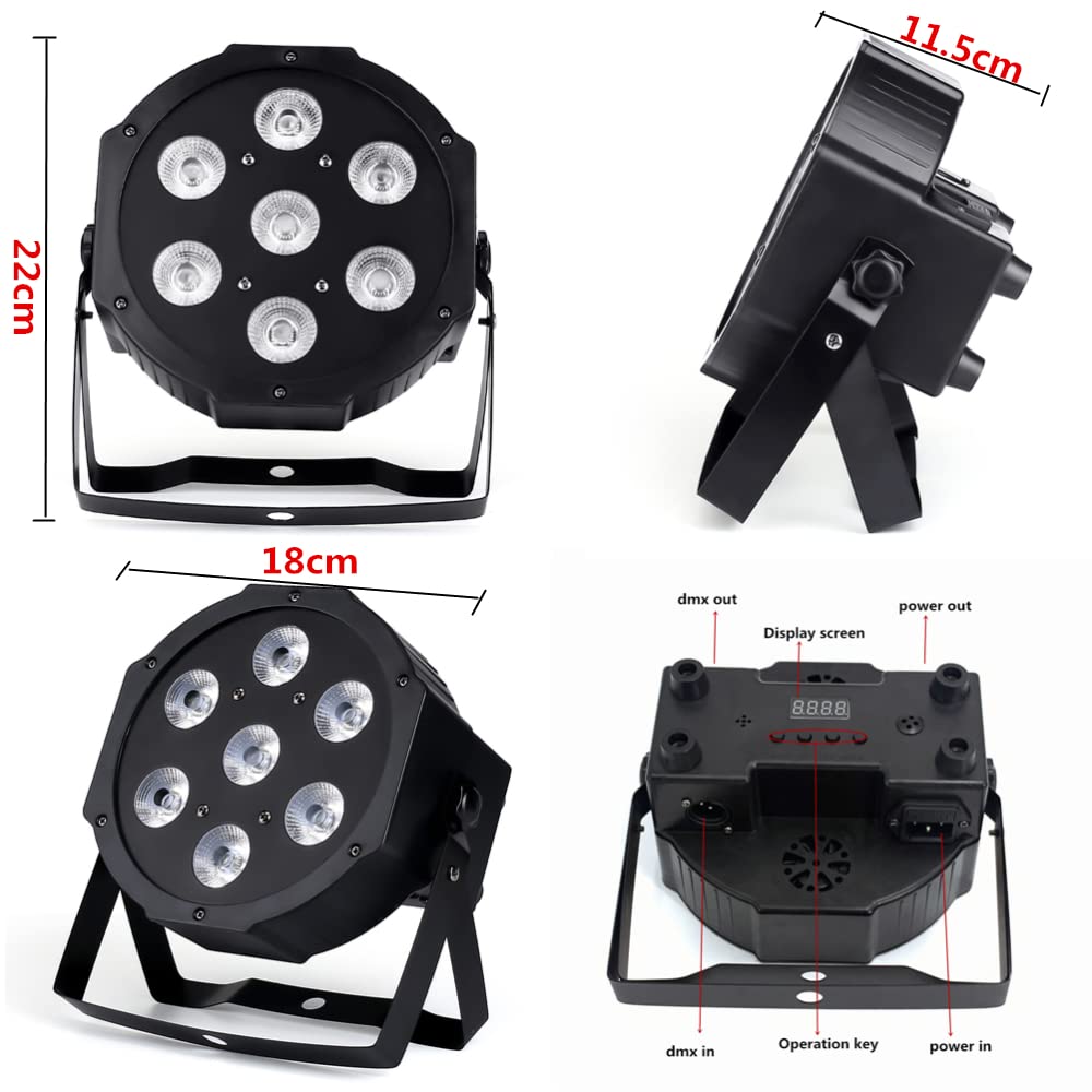Led Par Light Stage Lights 7X12W Uplights With Strict Testing 4In1 Rgbw Led Par Lights Sound Activated Dmx512 Control Bright Dj