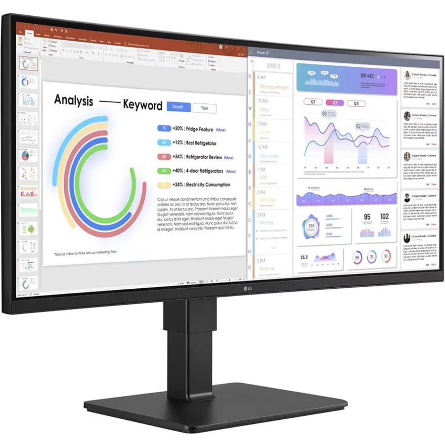 34'' Monitor 3440X1440 Ips 2.0|34'' Lg Monitor, 3440X1440, 21:9 Ips, Hdmi 2.0 (2), Dp 1.4, Usb Type C, Usb 3.0, Usb 2.0, Built I