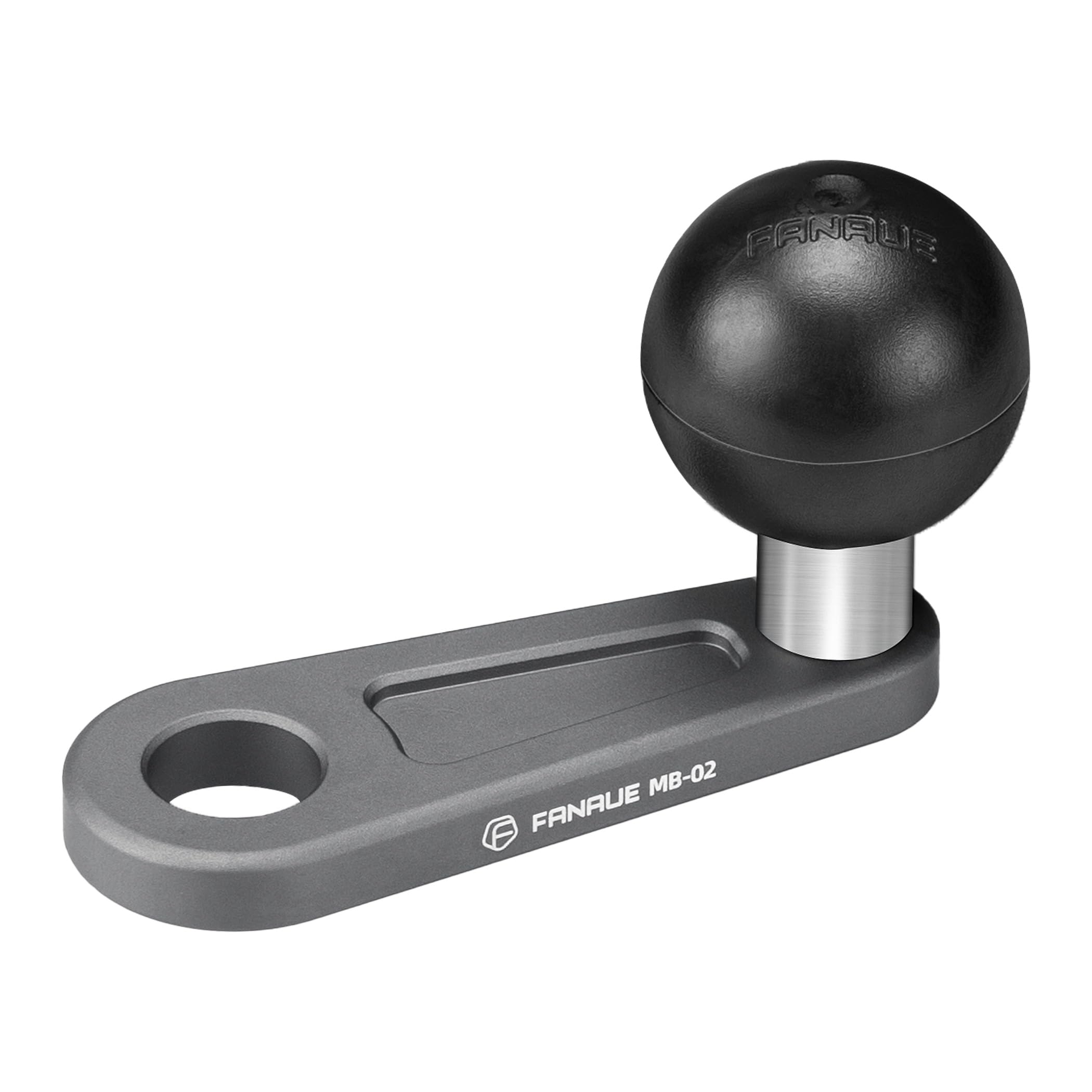 FANAUE 1 inch Angled Bolt Head Adapter Ball Base with 10mm Mounting Hole, Aluminum 1 Ball Head Compatible with RAM Mounts and Bi