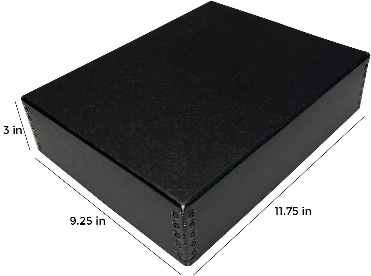 Lineco Museum Archival Storage Box, Drop Front Design With Metal Edges Removable Lid, 9.25 X 11.75 X 3 Inches Acid Free Photo Al