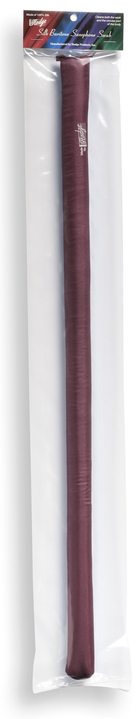 Hodge Silk Baritone Saxophone Swab   Burgundy
