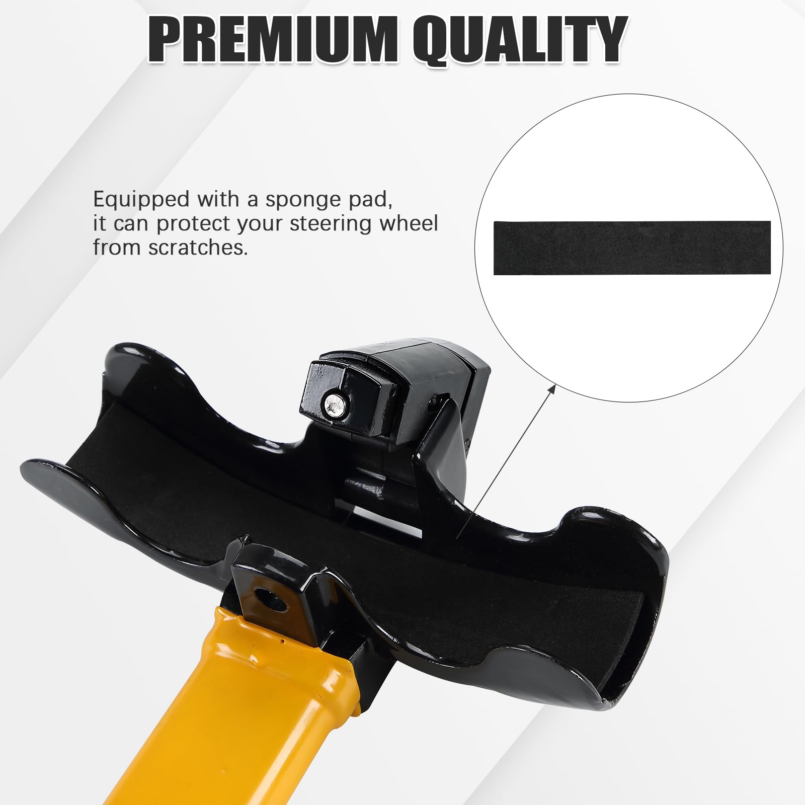 Flk Tech Universal Anti Theft Car Auto Security Rotary Steering Wheel Lock