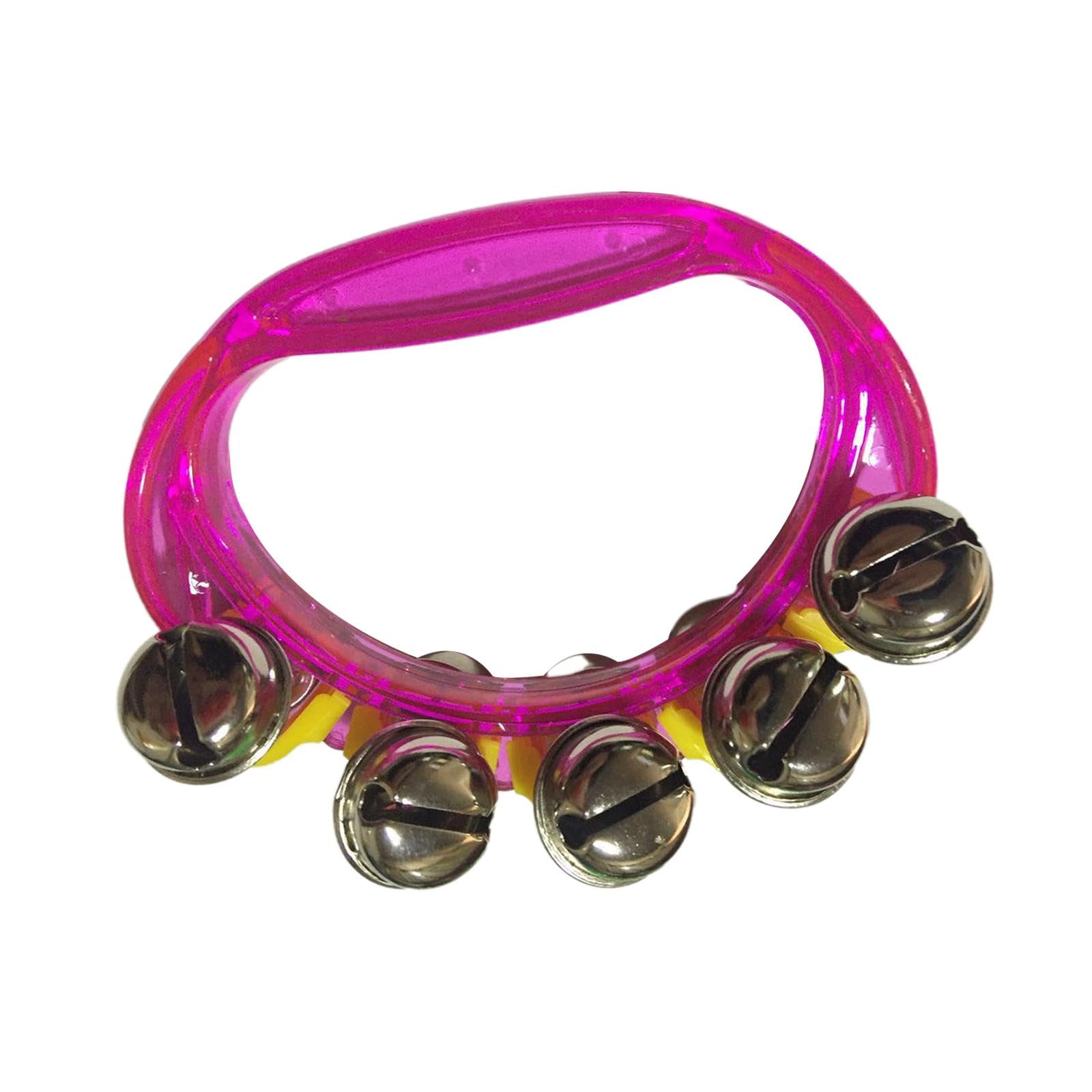 ATORSE Mini Percussion Tambourines Shaking Rattle for Family Kids Kindergarten Pink