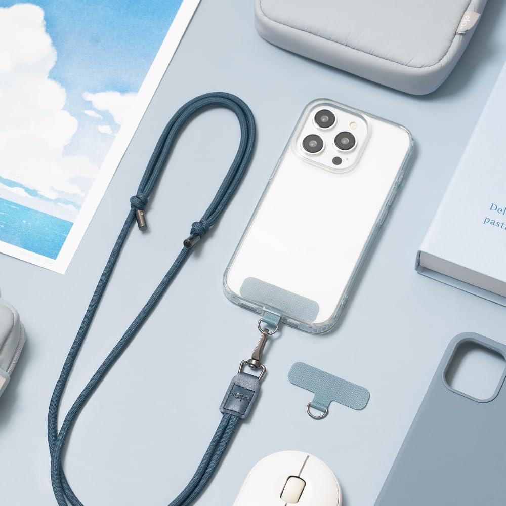 Ekax 2 Pack Crossbody & Neck Phone Strap, Customizable Neck Strap With 0.5Mm Removable Phone Tab, Hands-Free Holder For Phones,