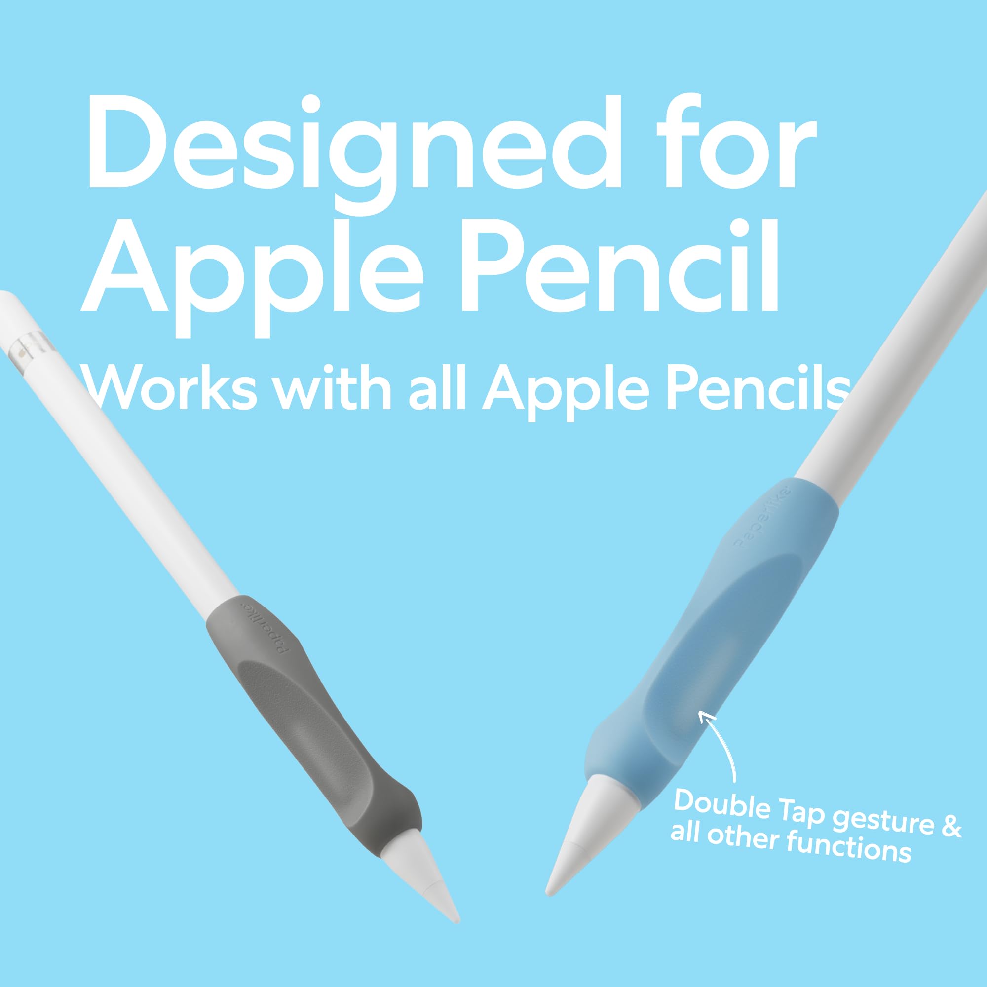 Paperlike'S Pencil Grips For Apple Pencil 1St & 2Nd Generation, Usb C & Pro   Set Of 2   Ergonomic Precision