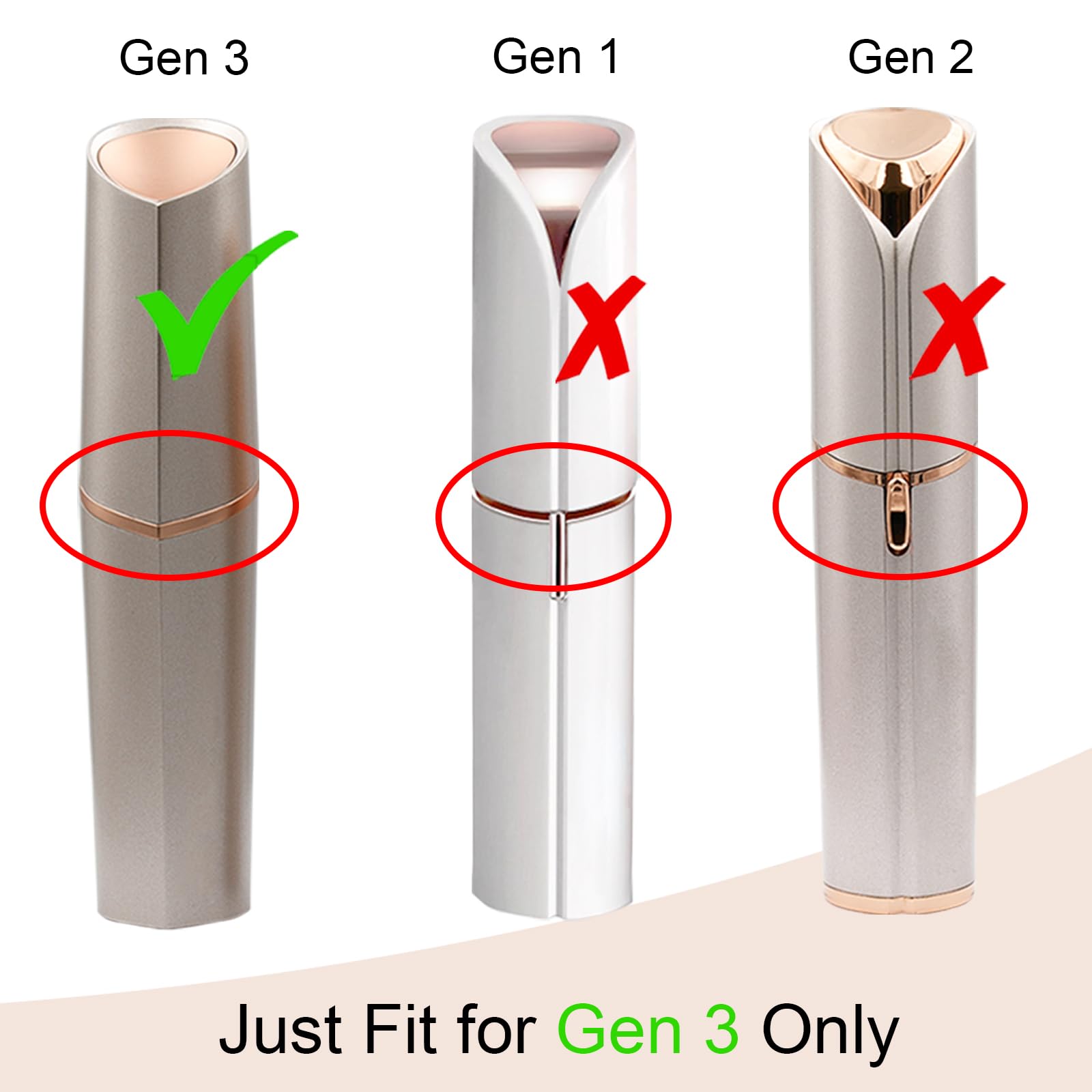 Innobeaut Gen 3 Replacement Heads Compatible With Finishing Touch Flawless Facial Hair Remover, Generation 3 Double Blades For N