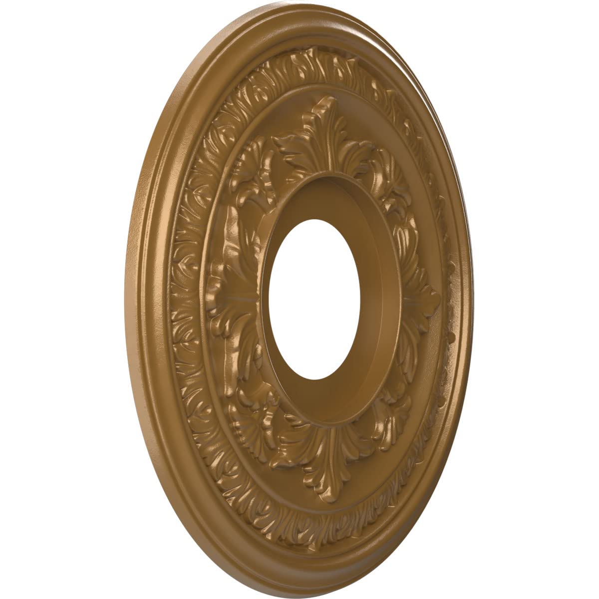 Ekena Millwork Cmp13Bacgh Baltimore Thermoformed Pvc Ceiling Medallion (Fits Canopies Up To 5 1/4), 13Od X 3 1/2Id X 3/4P, Metal
