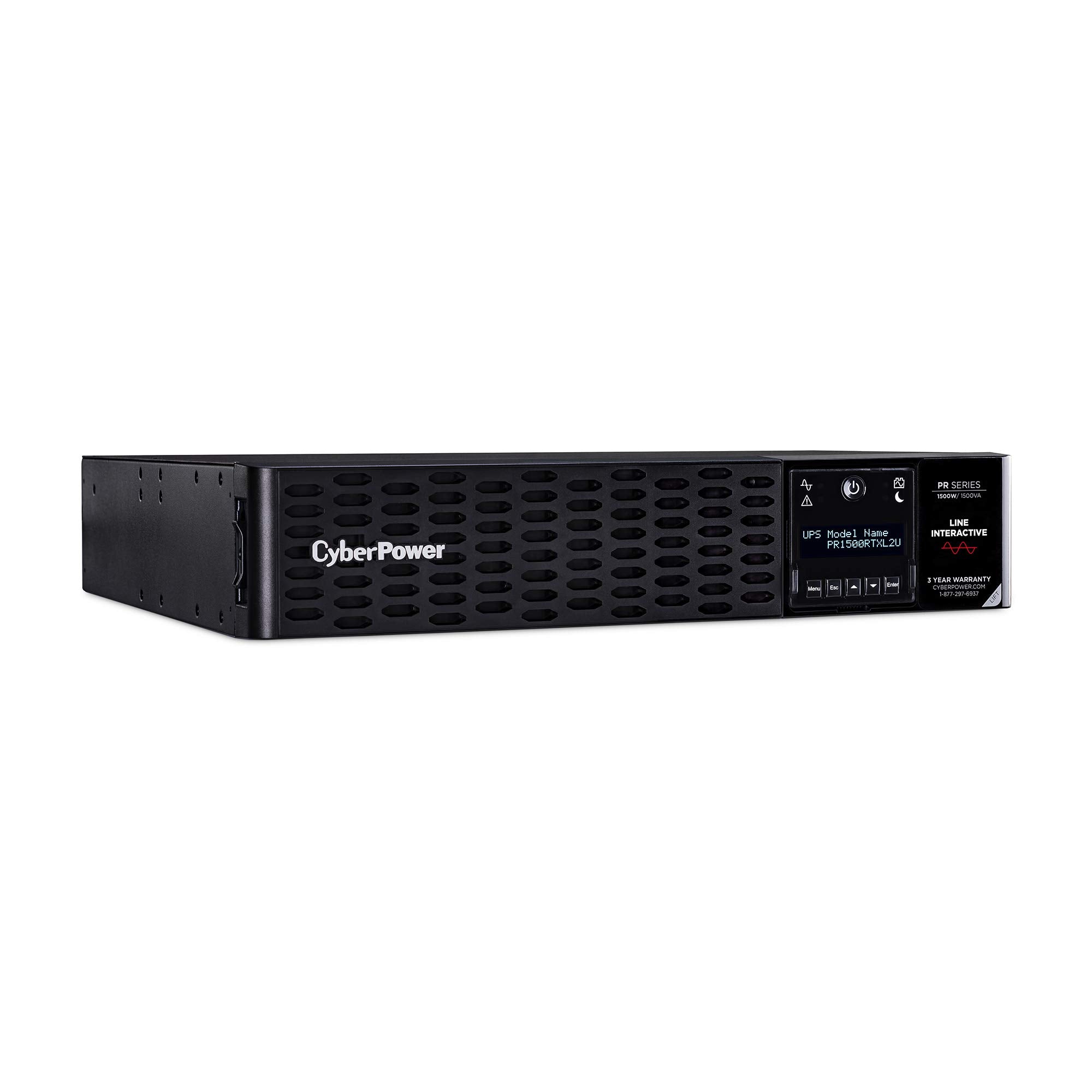 Cyberpower Pr1500Rtxl2U Smart App Sinewave Ups System, 1500Va/1500W, 8 Outlets, 2U Rack/Tower, Avr, Ebm Option