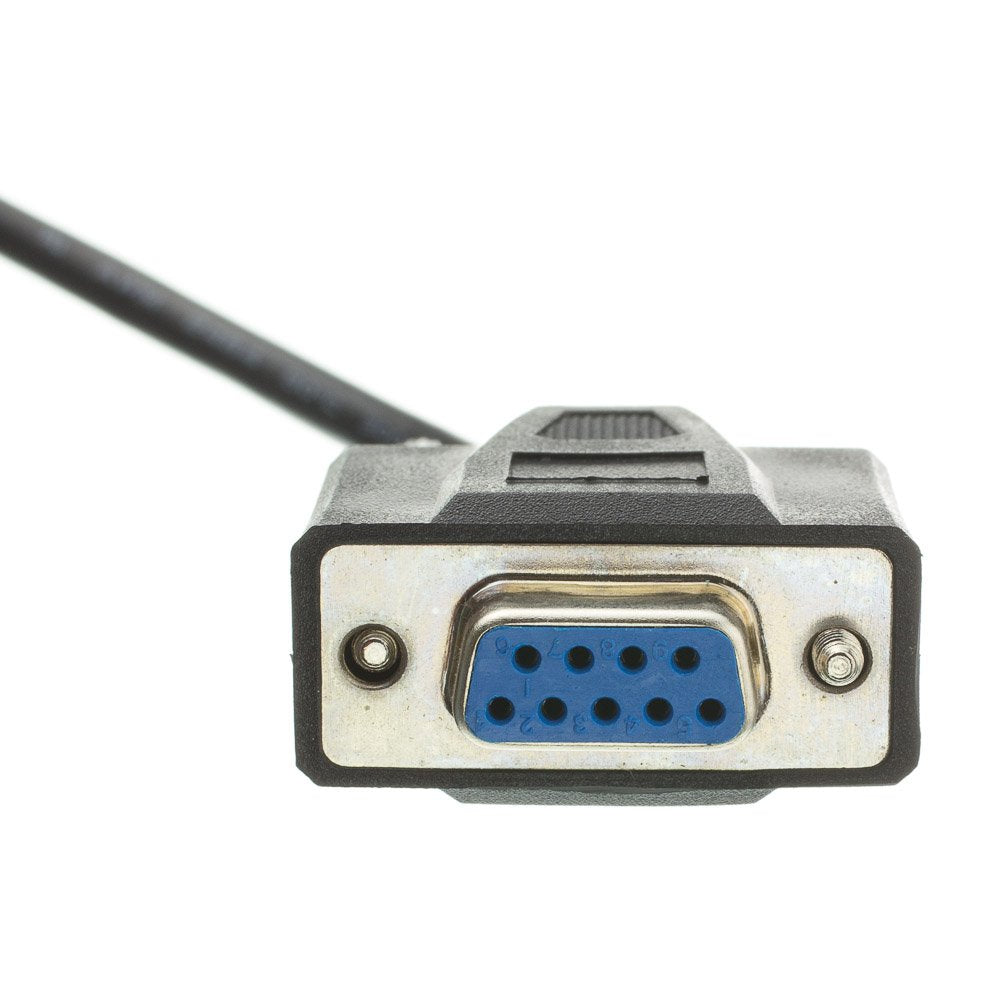 Cablewholesale 50 Feet Serial Extension Cable, Db9 Male To Female, 28 Awg, Rs232 9 Conductor, 1:1, Black, Male To Female Serial
